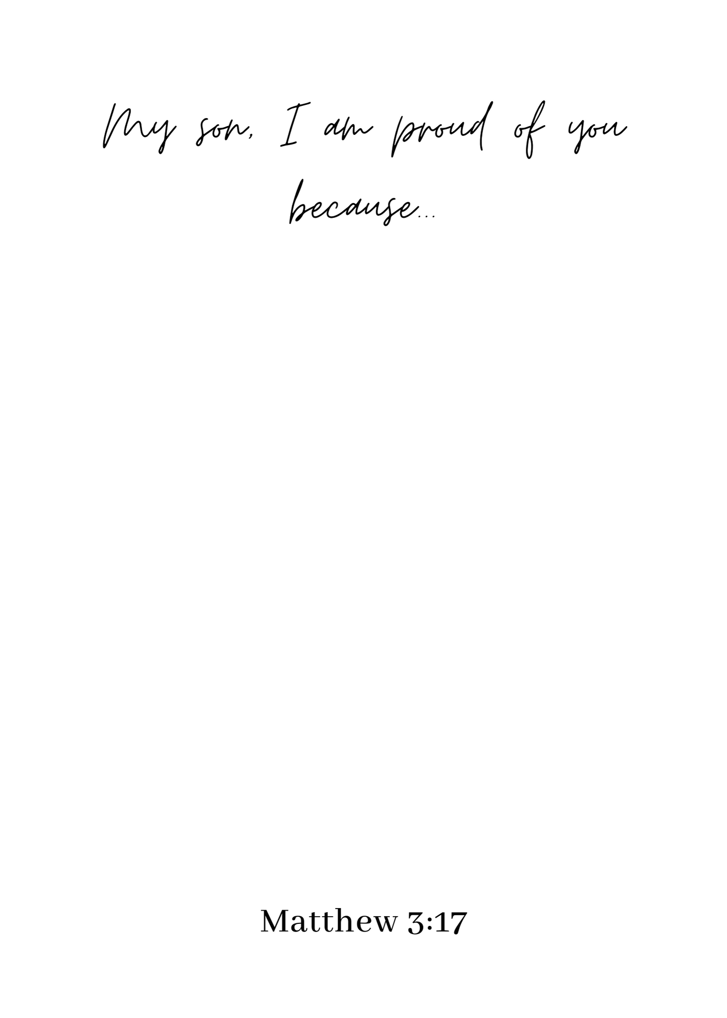 Notes to My Son