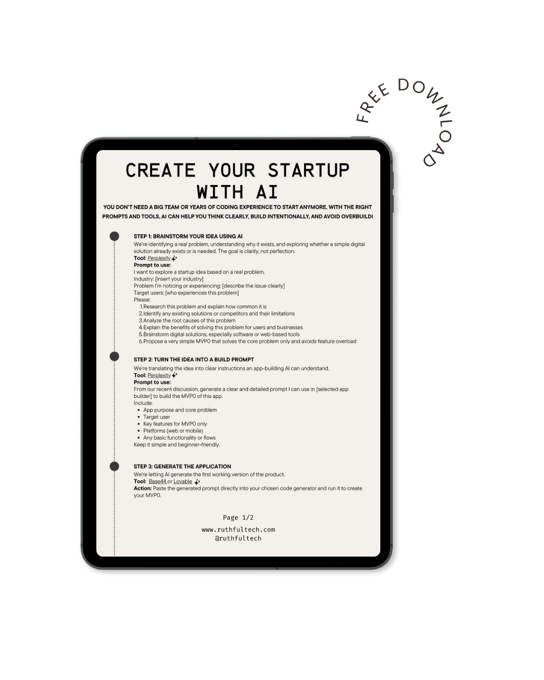 FREE idea to startup guide
