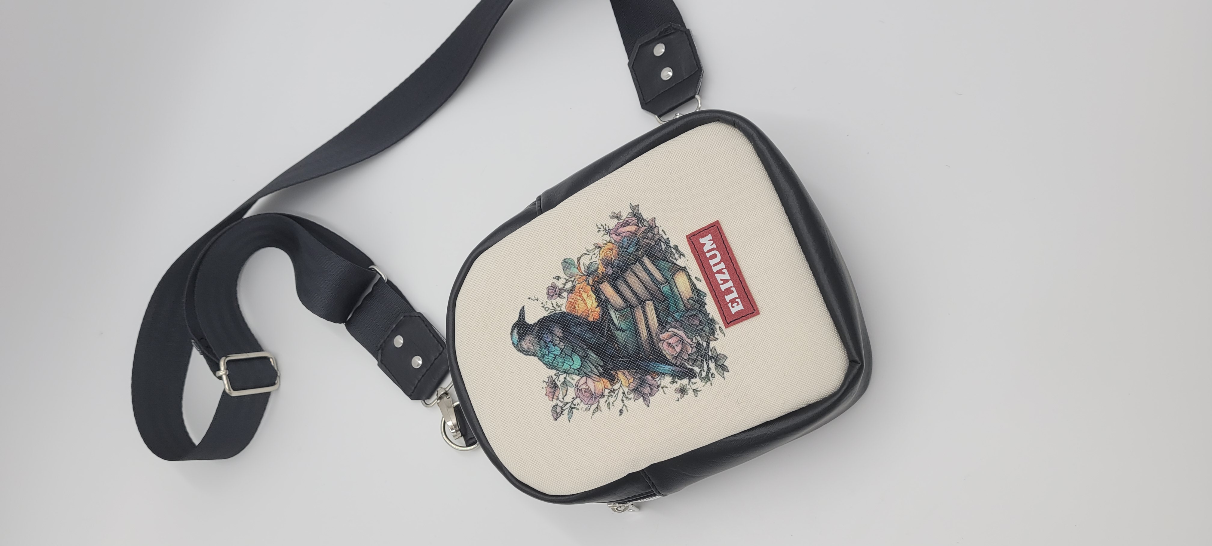 Small Sling Bag, Bird on Books Design