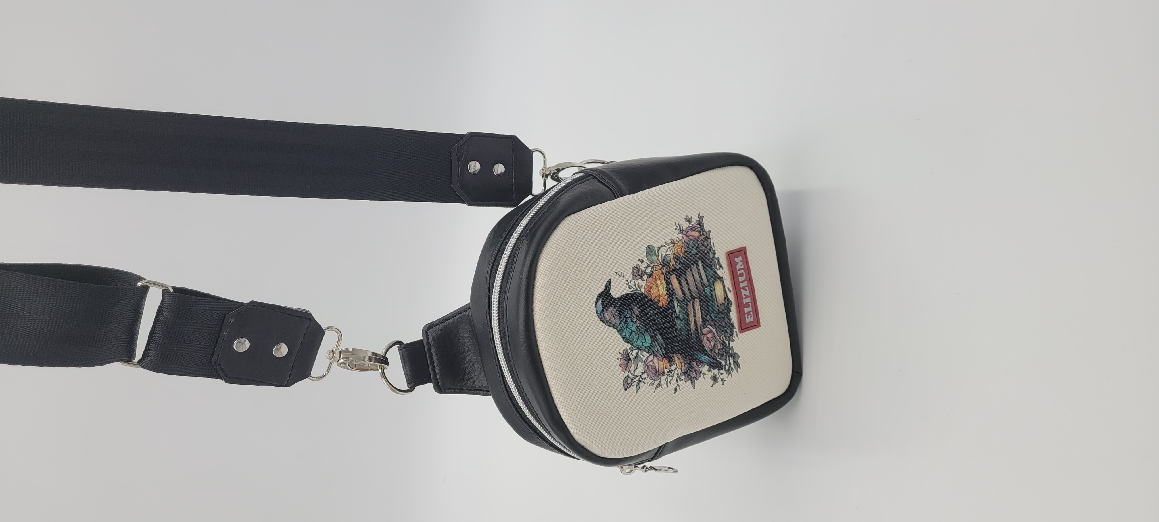 Small Sling Bag, Bird on Books Design