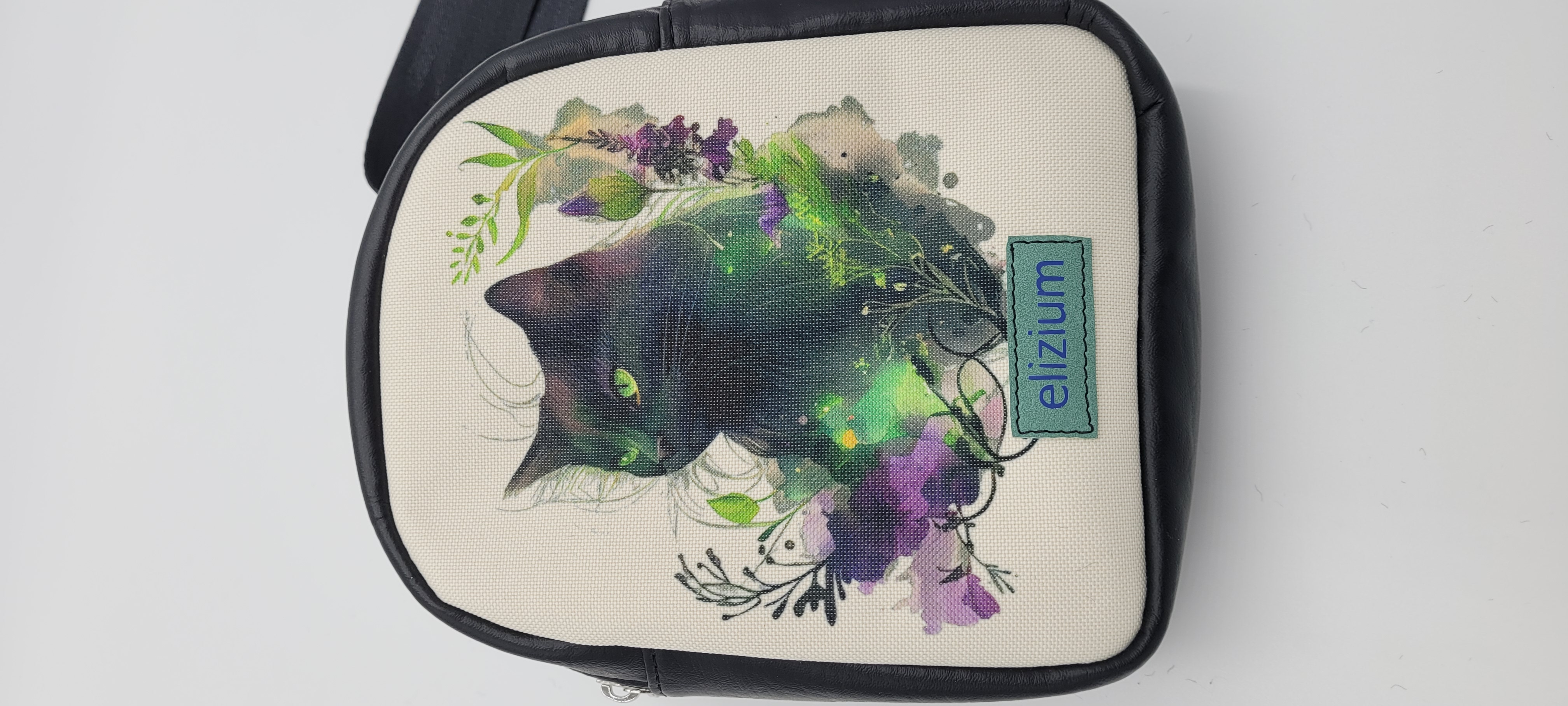 Small Sling Bag, Celestial Black Cat