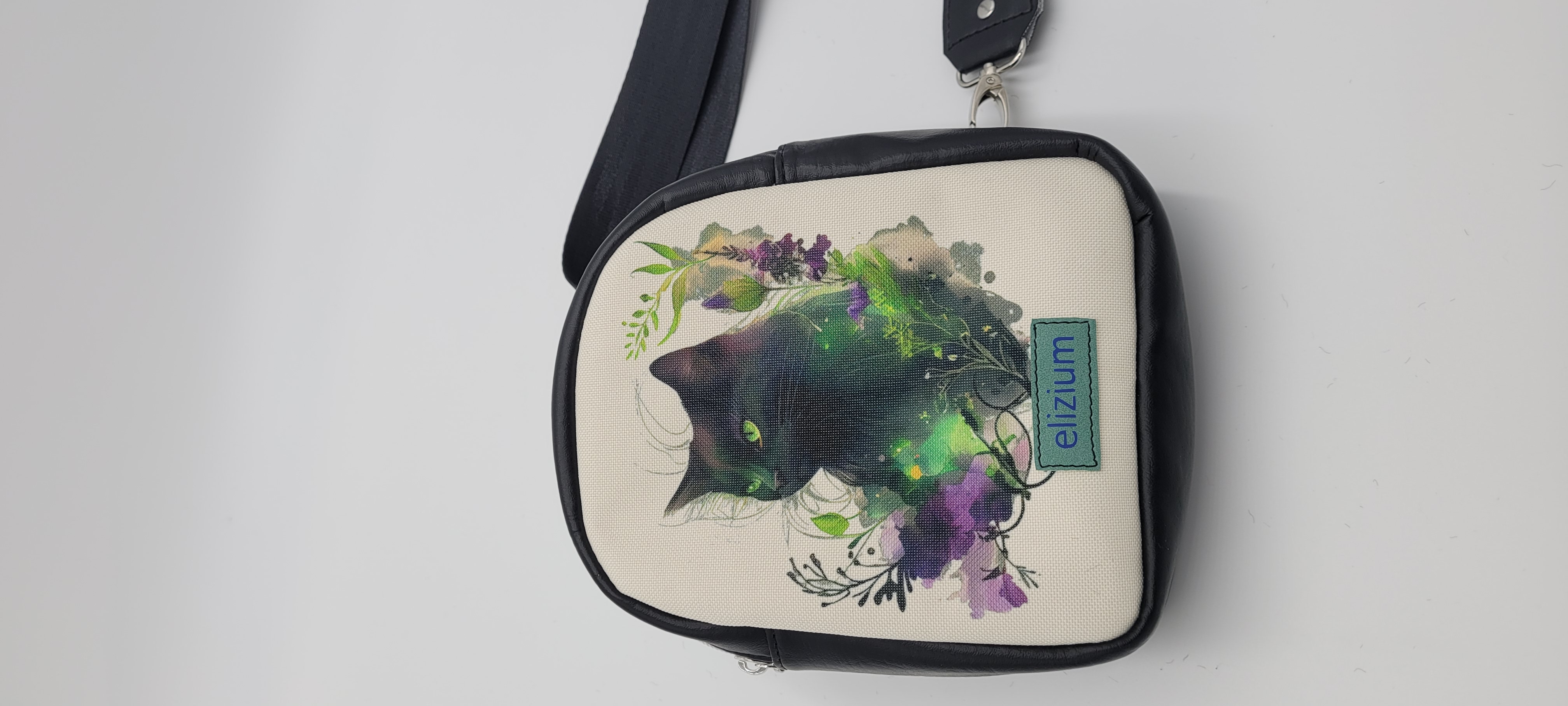 Small Sling Bag, Celestial Black Cat