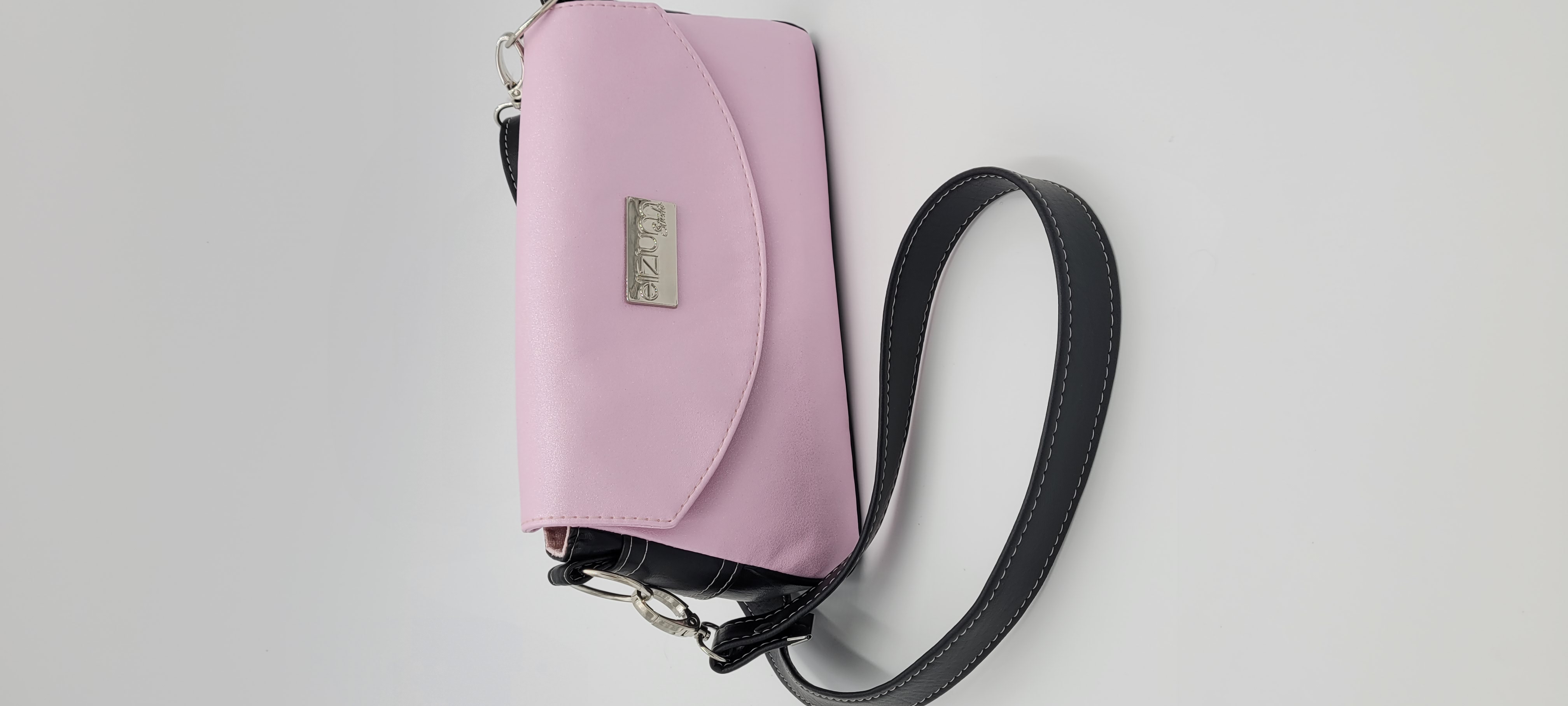 Makayla Crossbody Bag, Pink and Black