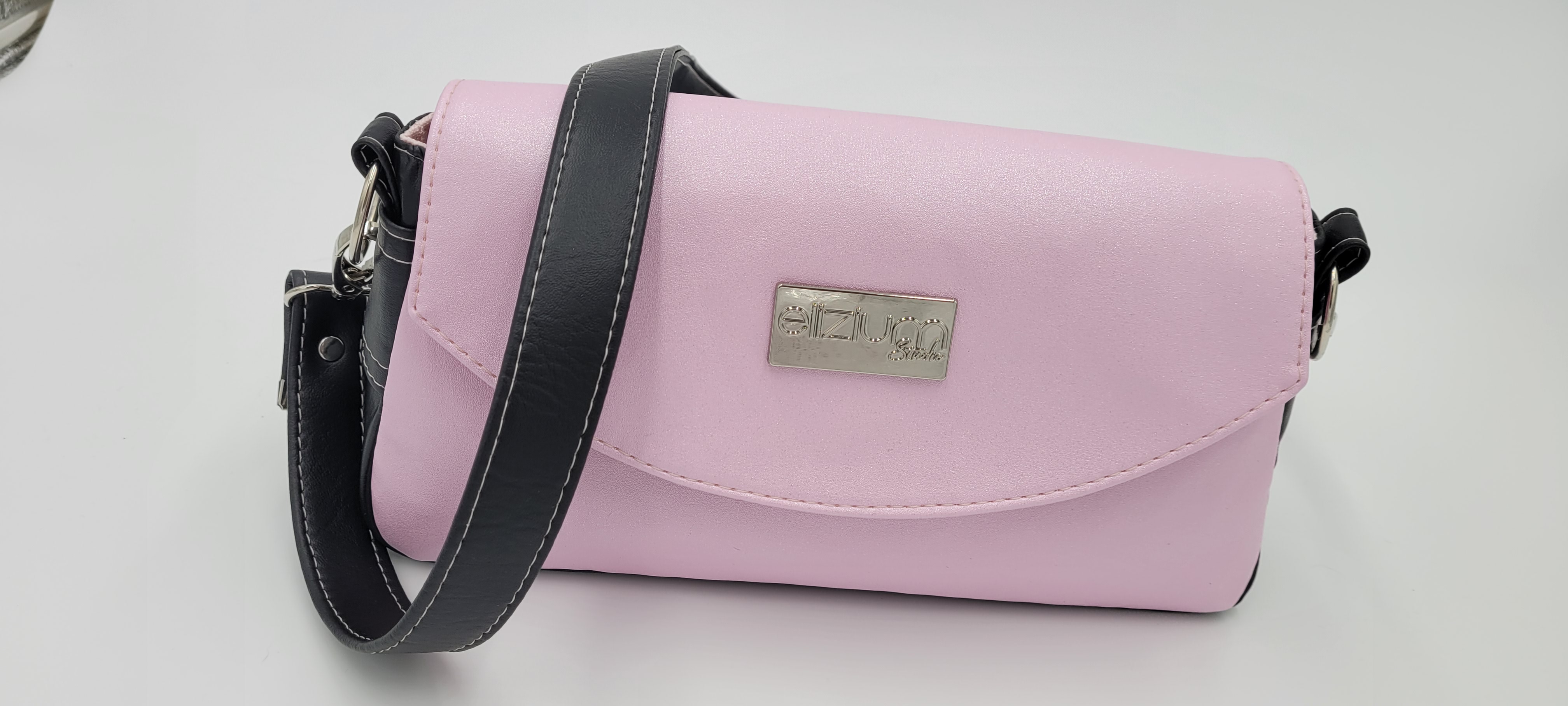 Makayla Crossbody Bag, Pink and Black