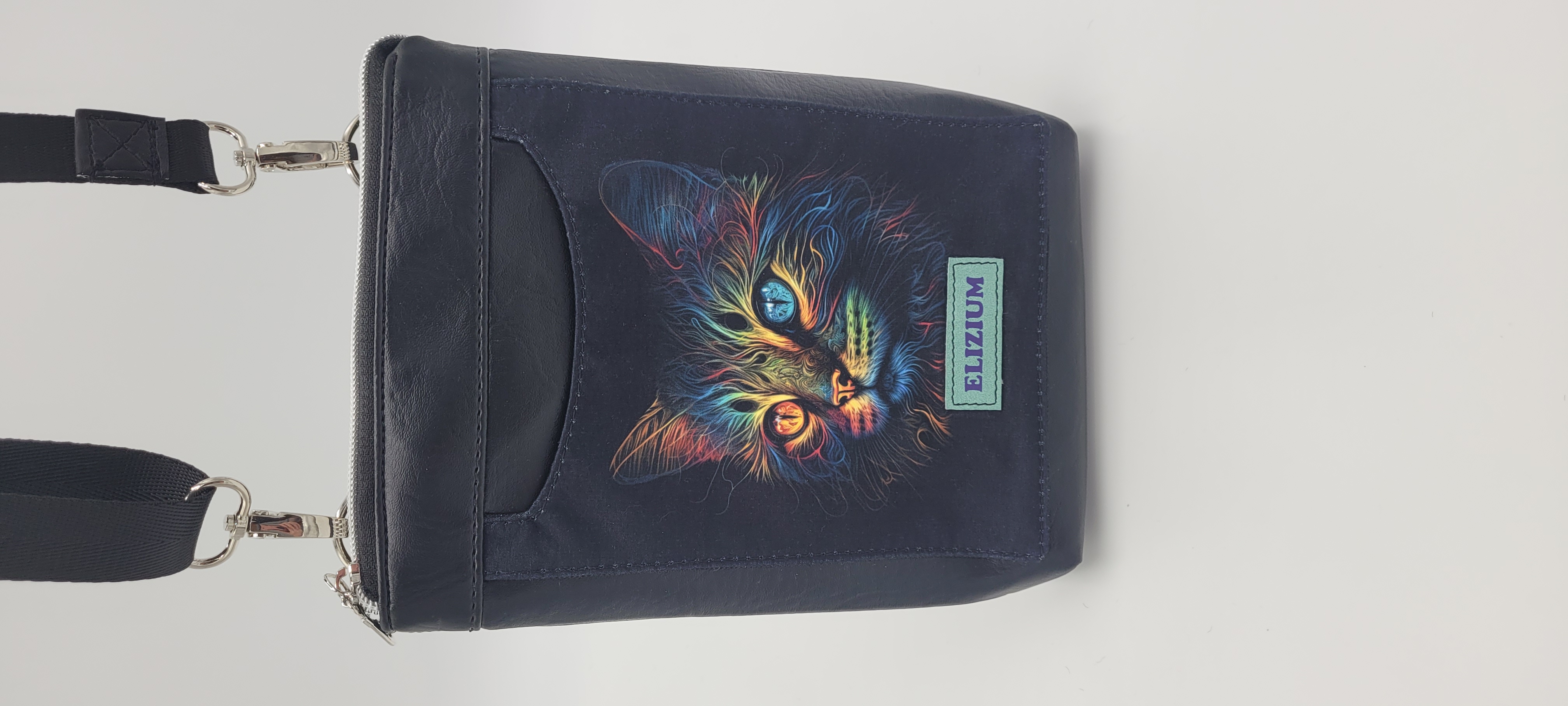 Small Crossbody Phone Bag, Cat Design