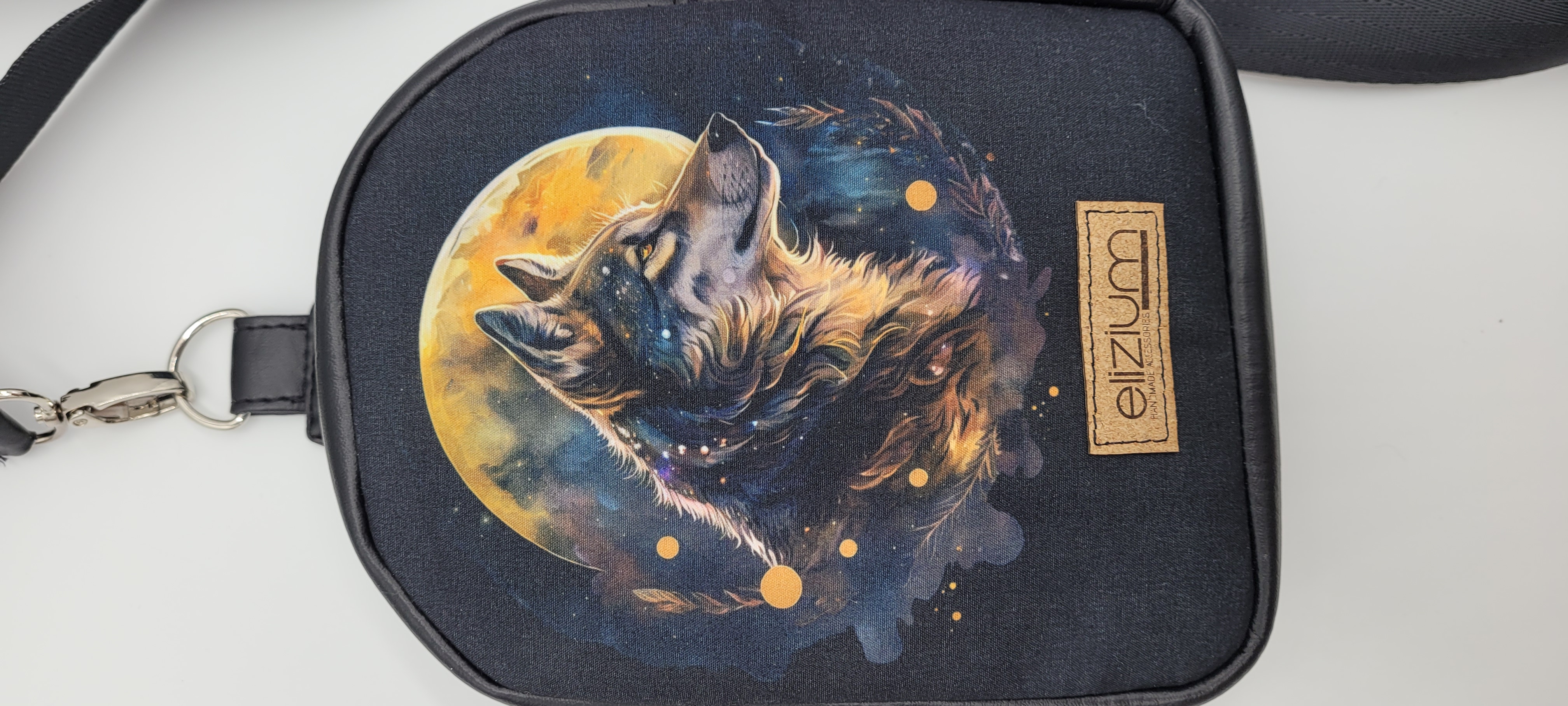 Small Sling Bag, with Wolf Design