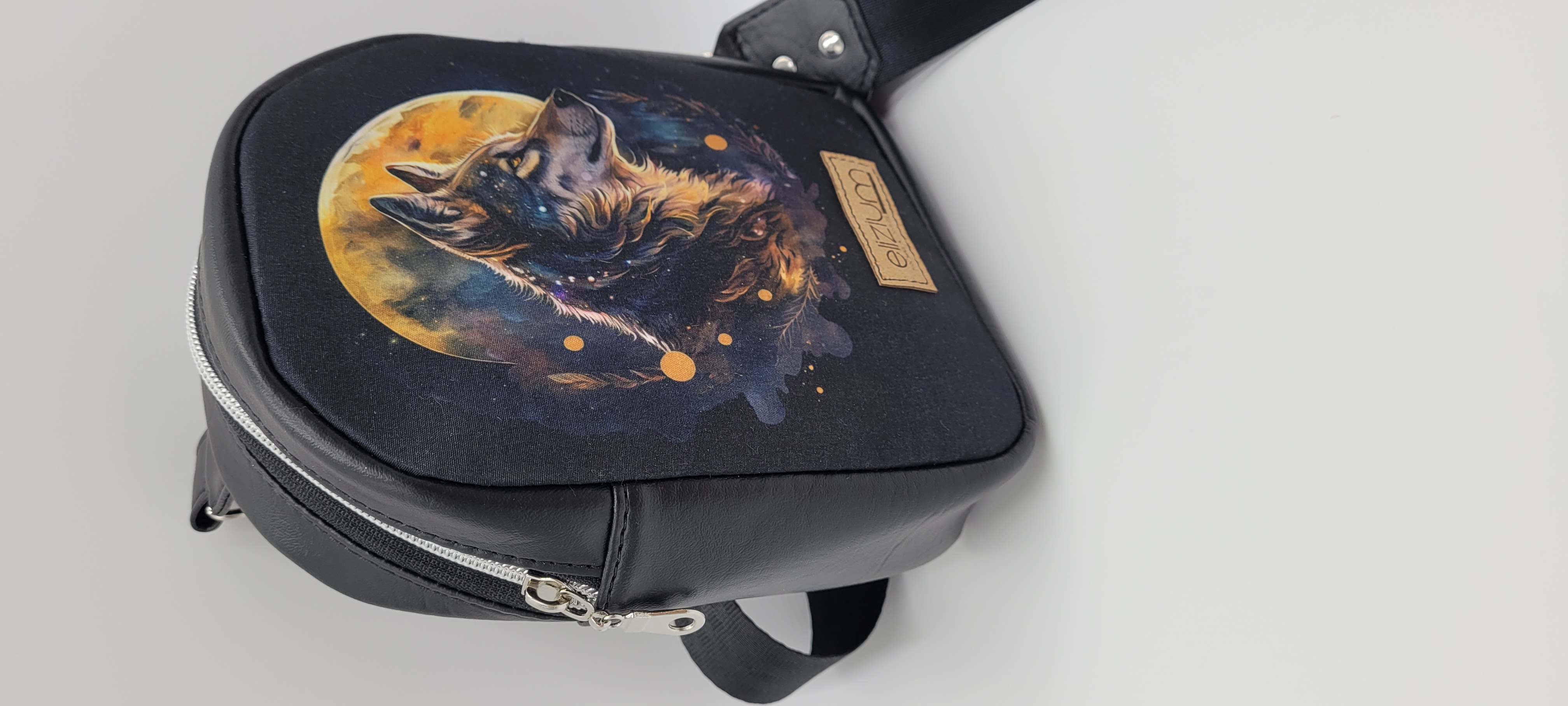 Small Sling Bag, with Wolf Design