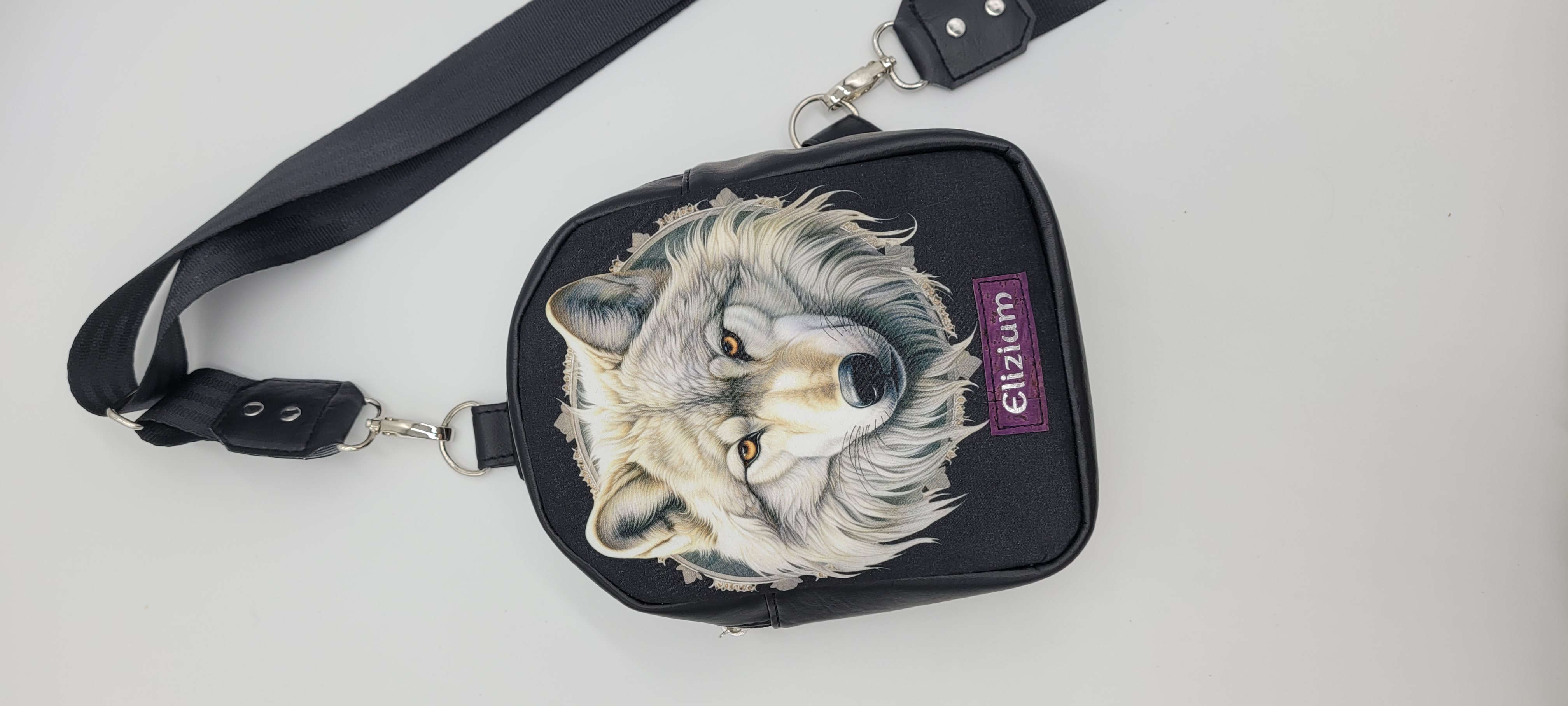 Small Sling Bag with Beautifully Wolf