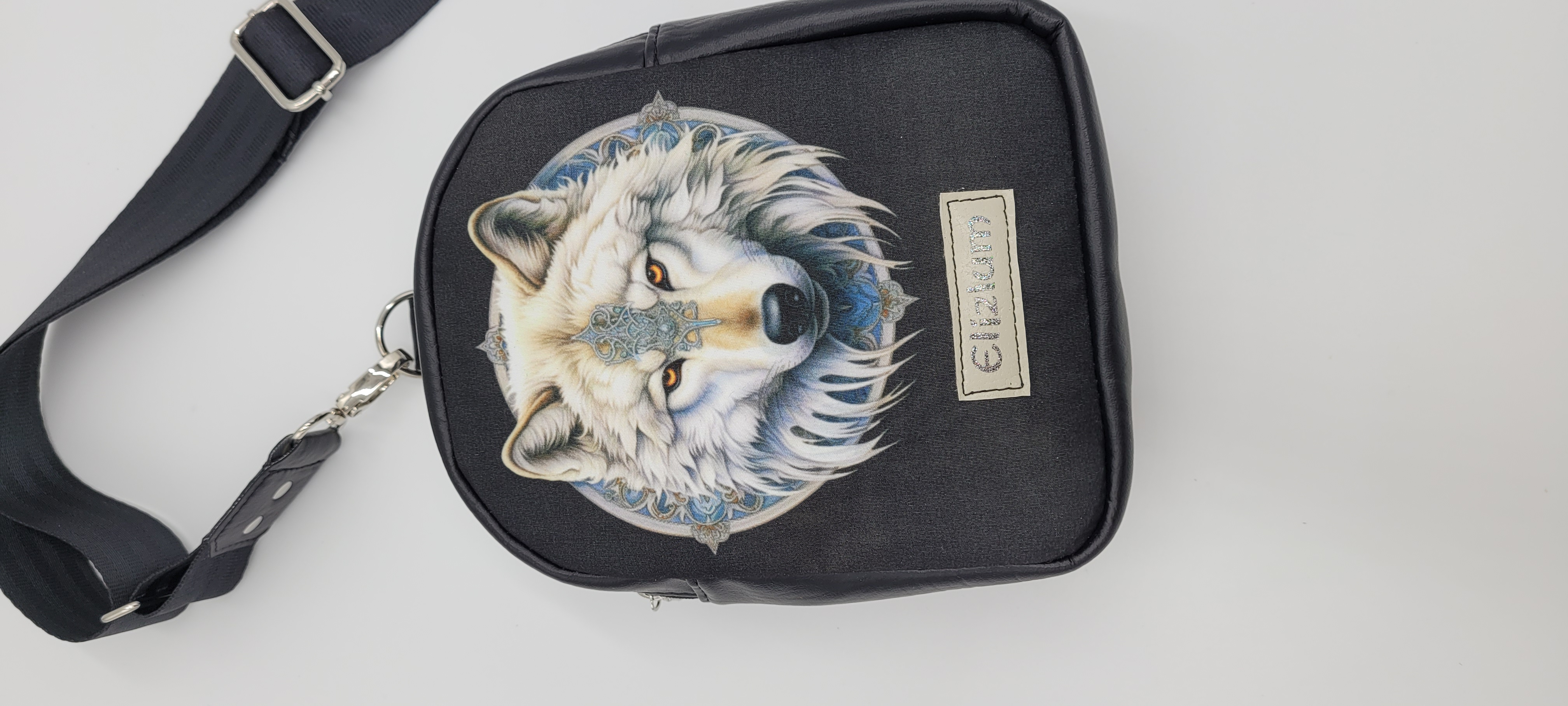 Small Sling Bag with Beautiful Wolf Design