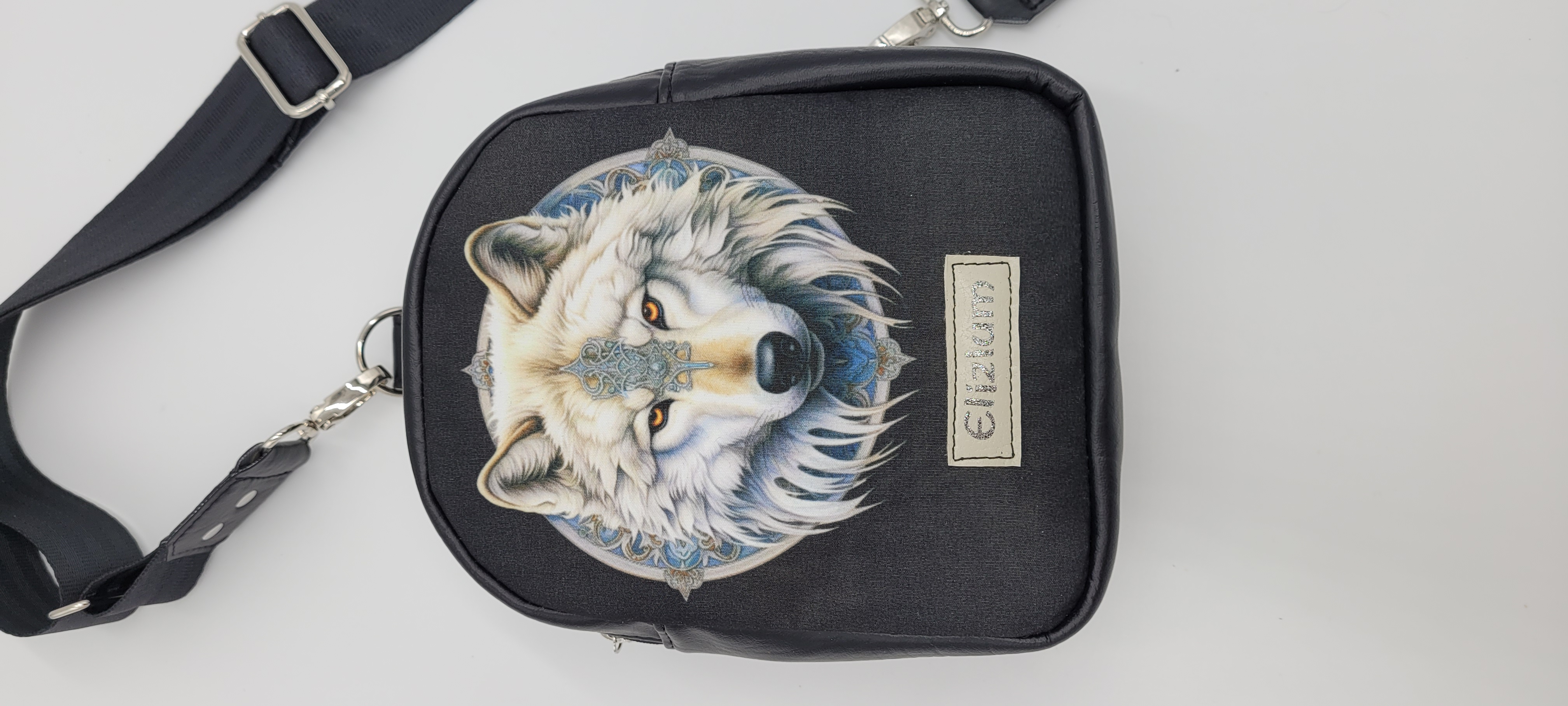 Small Sling Bag with Beautiful Wolf Design