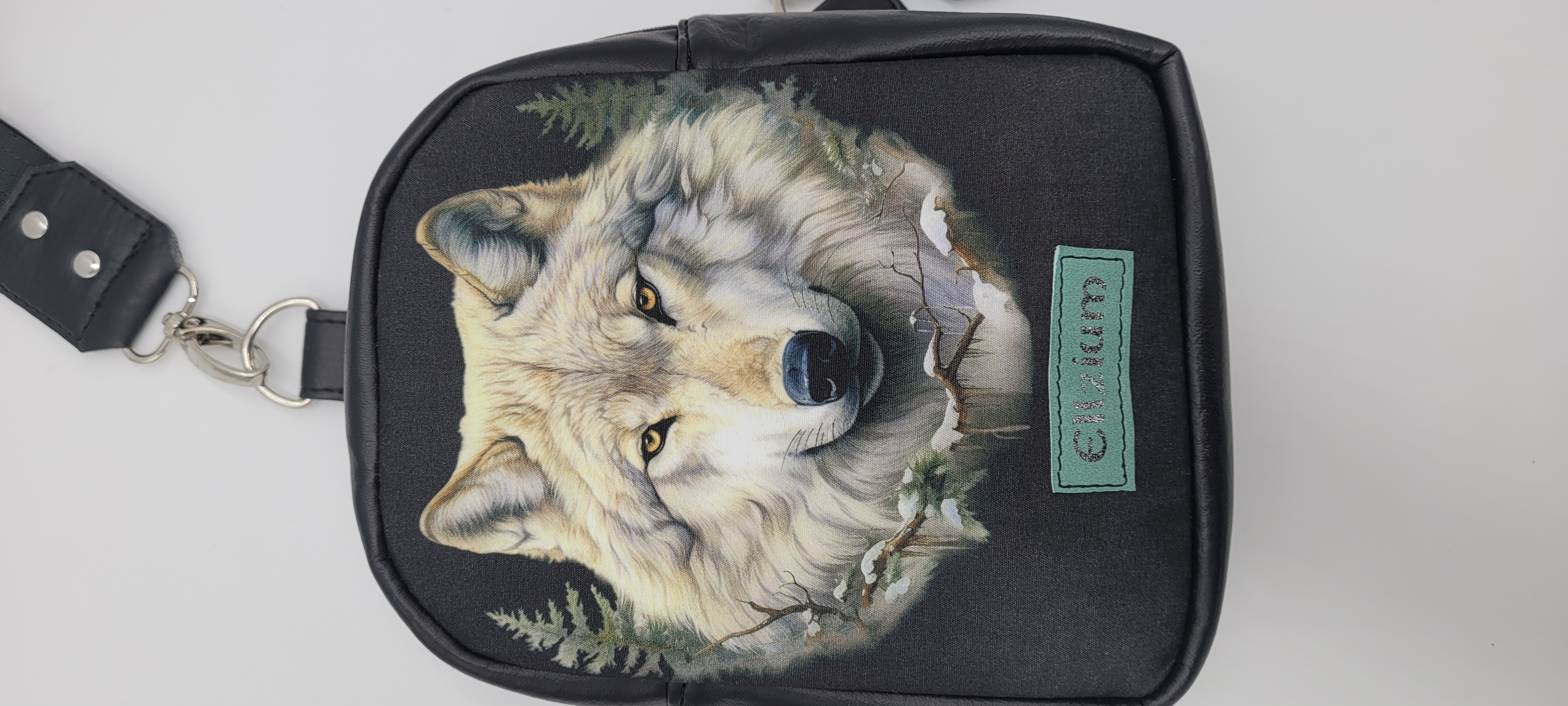 Small Sling Bag with Beautiful Wolf Design