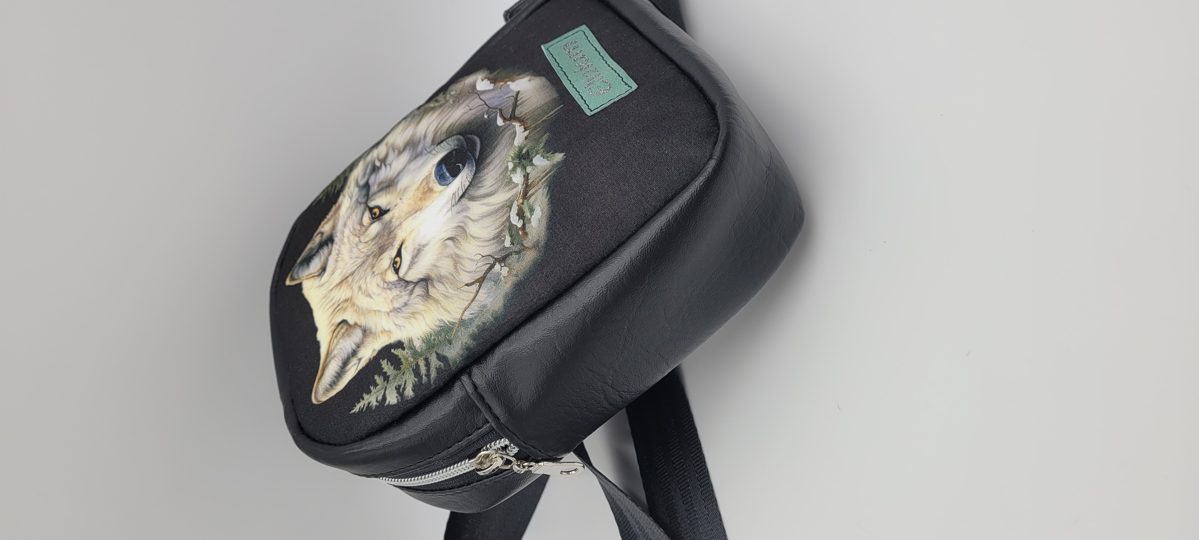 Small Sling Bag with Beautiful Wolf Design