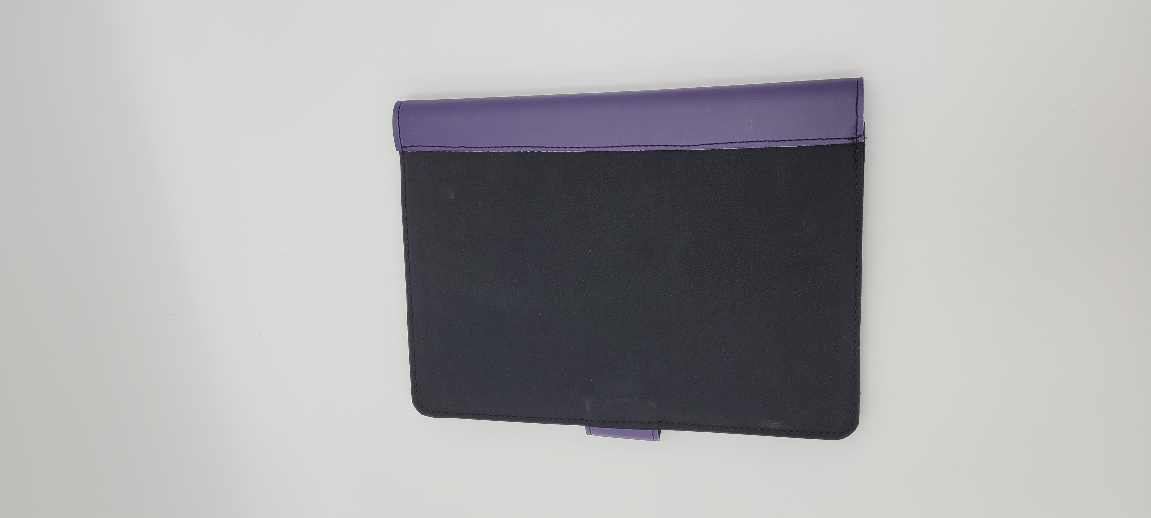 Journal Cover, Notebook Cover, Wolf Design, Black and Purple , Faux Suede 