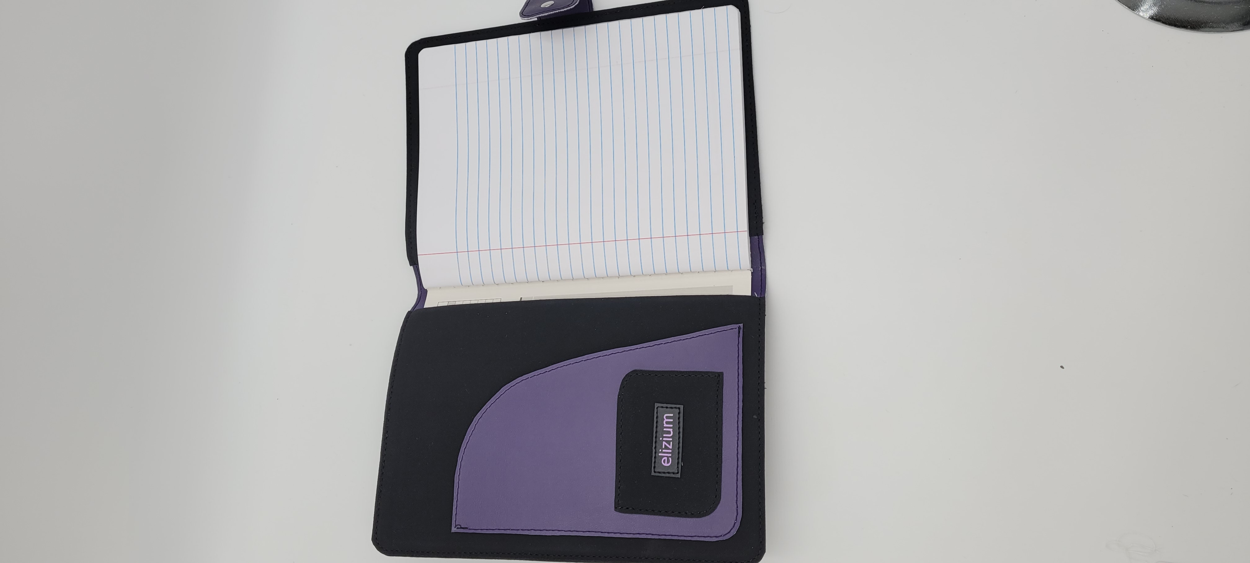 Journal Cover, Notebook Cover, Wolf Design, Black and Purple , Faux Suede 