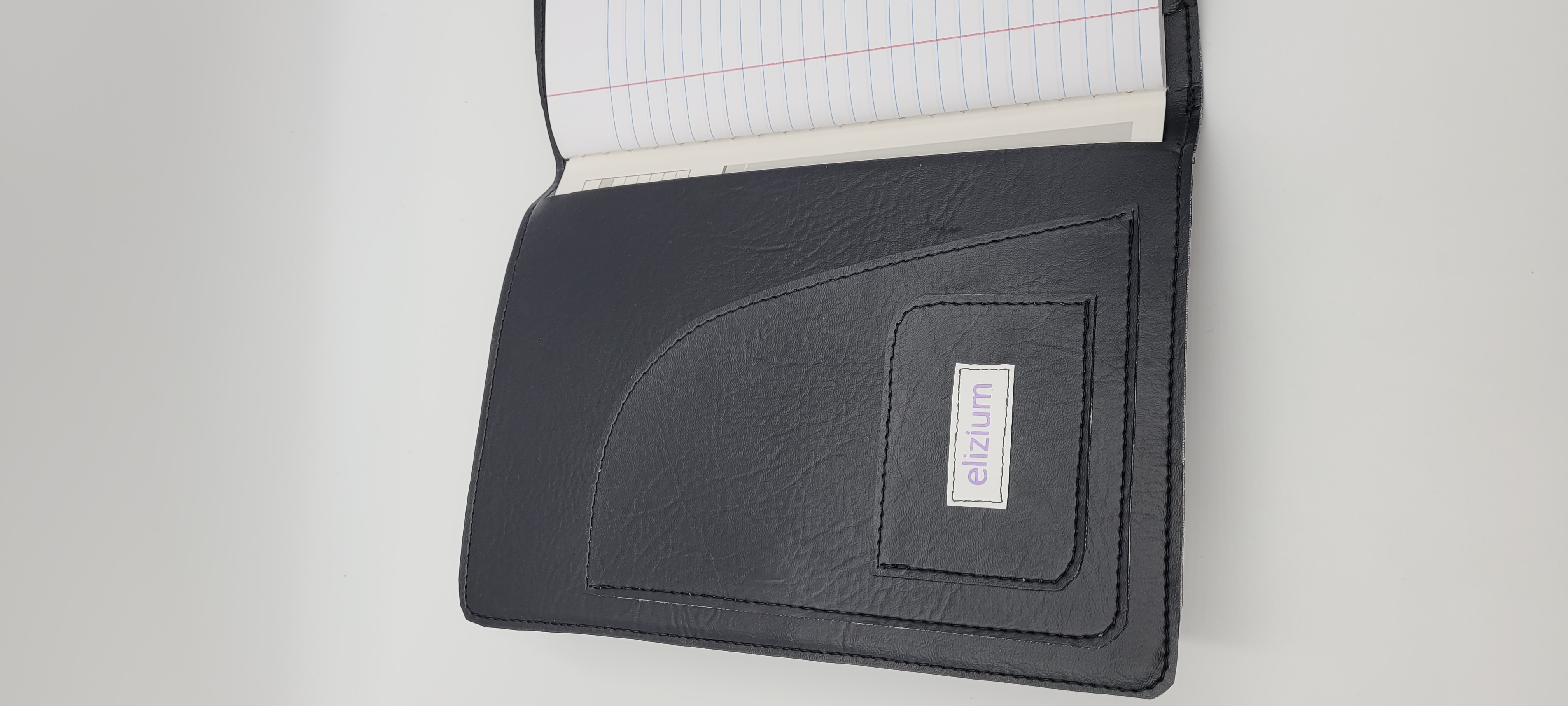 Journal cover, Notebook Cover, Black with White Heart Shape Paw Print Design