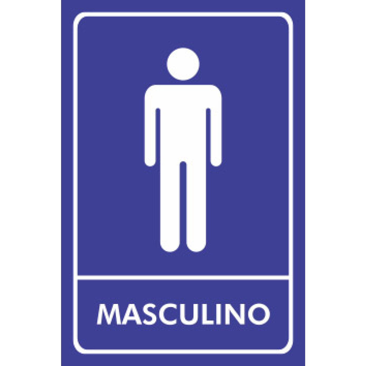 Placa Banheiro Masculino Utilizado para sinalizar o Banheiro Masculino