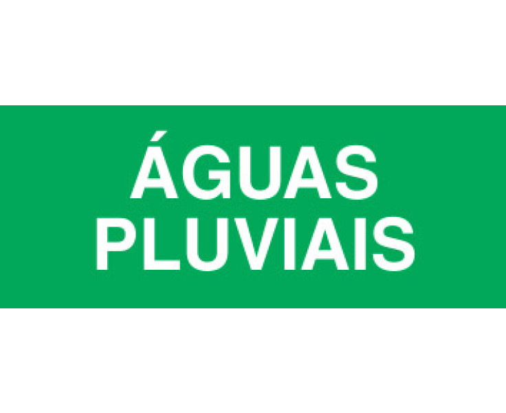 Adesivo placa Para Tubulação - Águas Pluviais Utilizado para sinalizar Tubulação com Águas Servidas