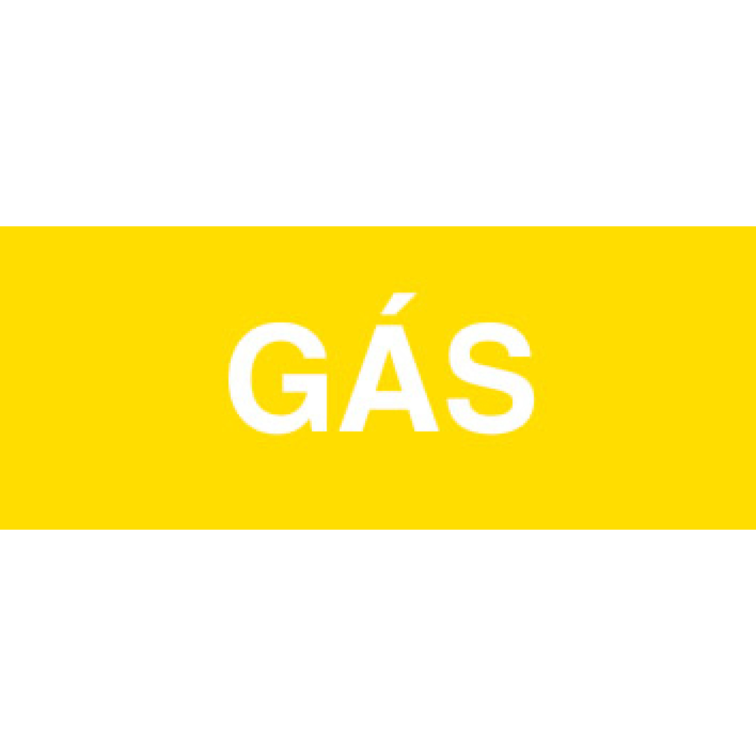 Adesivo Placa Para Tubulação - Gás Utilizado para sinalizar Tubulação com Gás