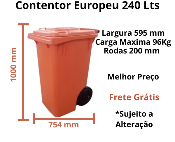 Contentor Europeu 240 Lts