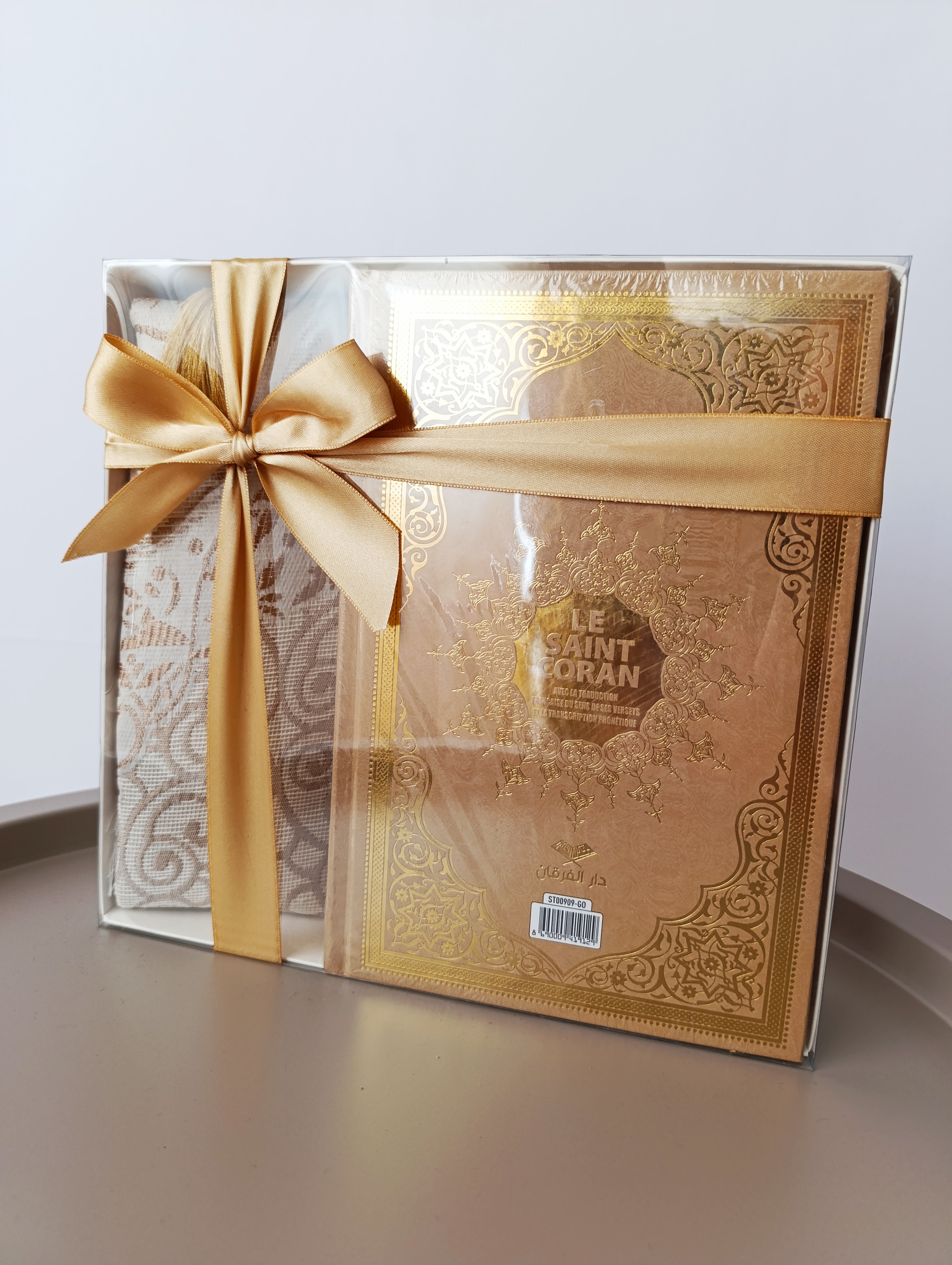 Coffret Coran tapis de prière musc et tasbih