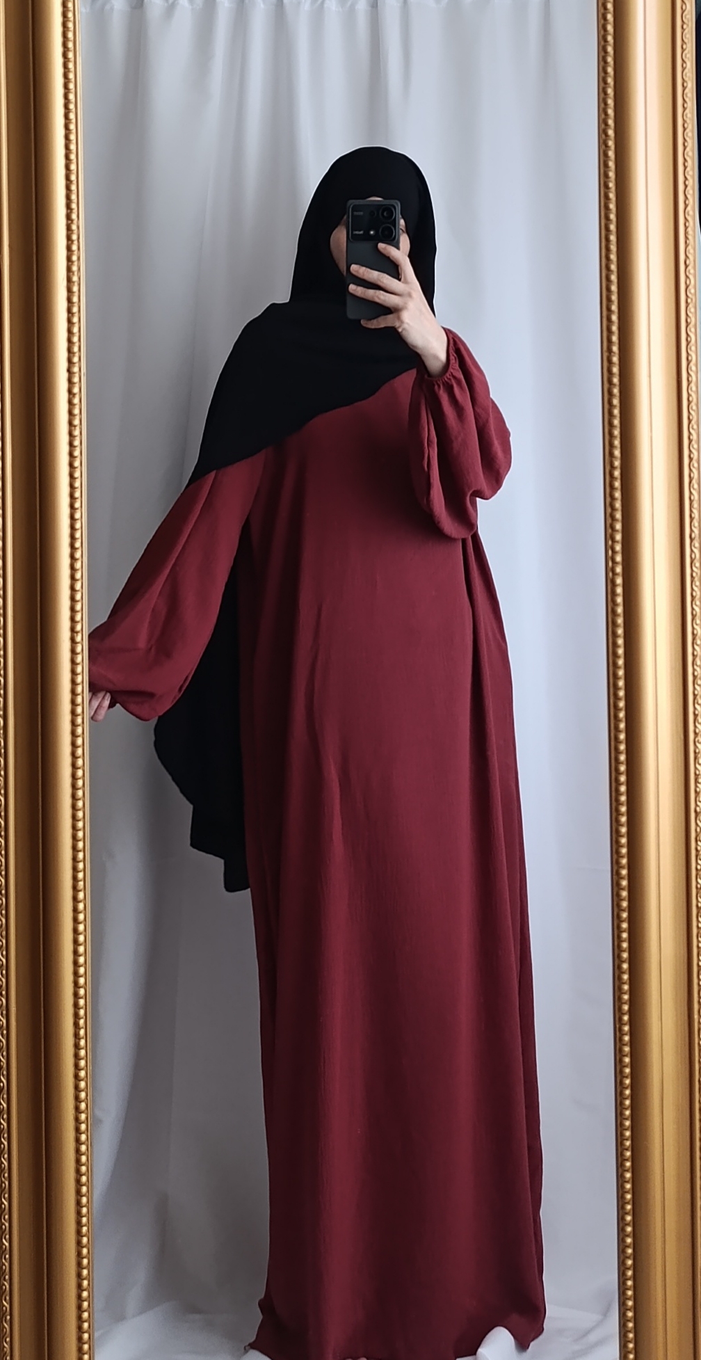 Abaya manches ballons 