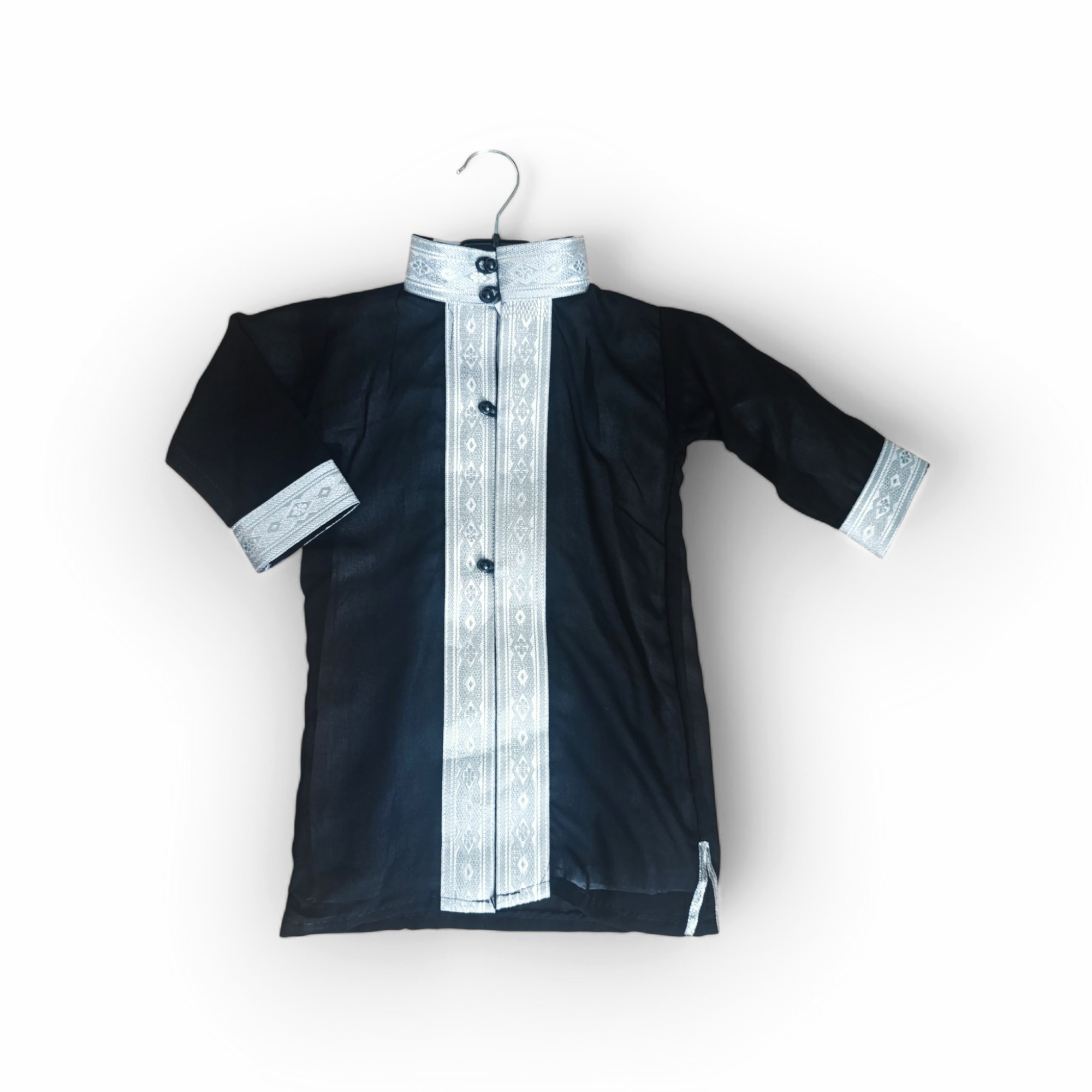 " Bisht noir/dorée + Qamis blanc " 