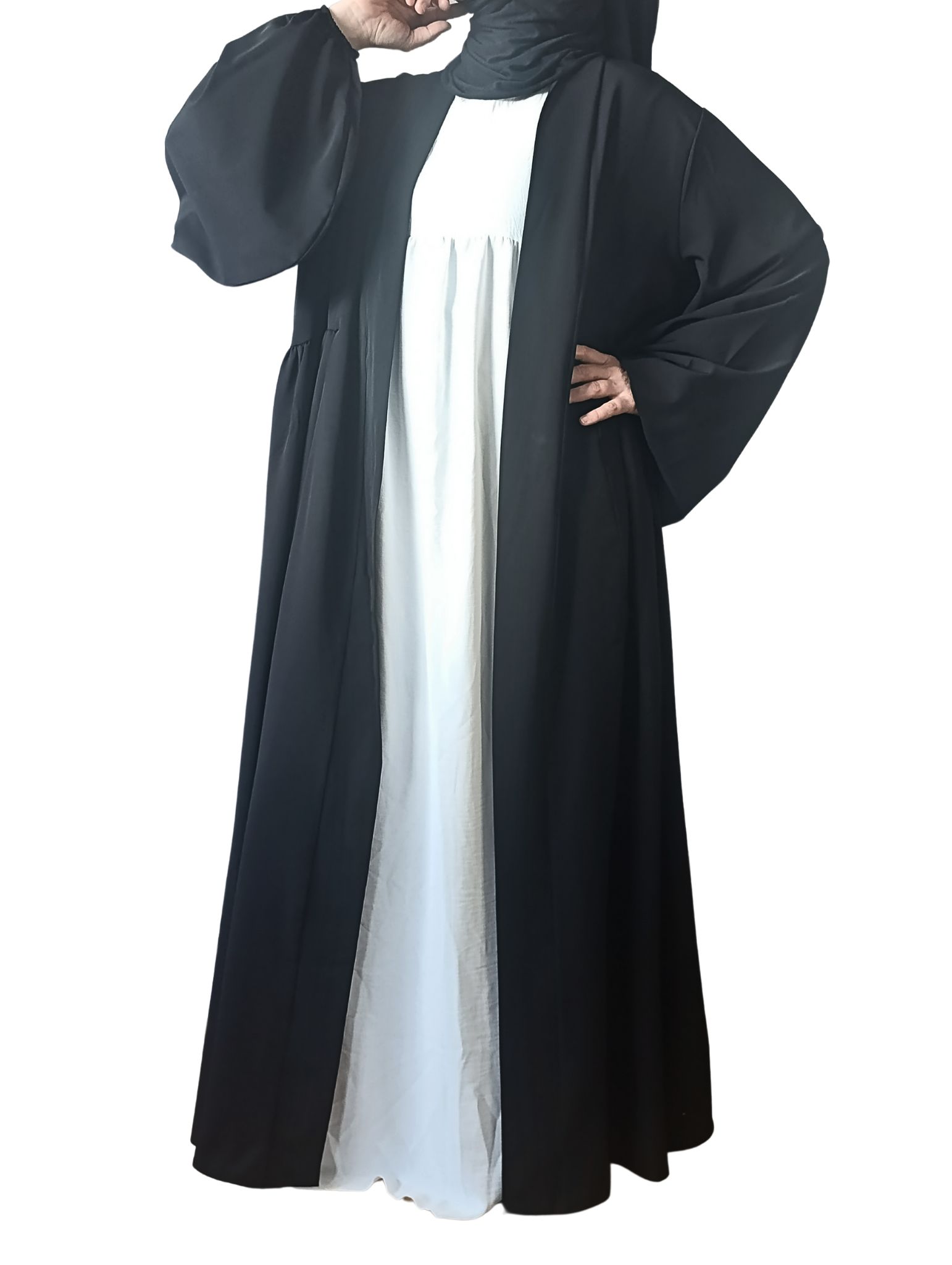 Kimono Noir Manches Ballon