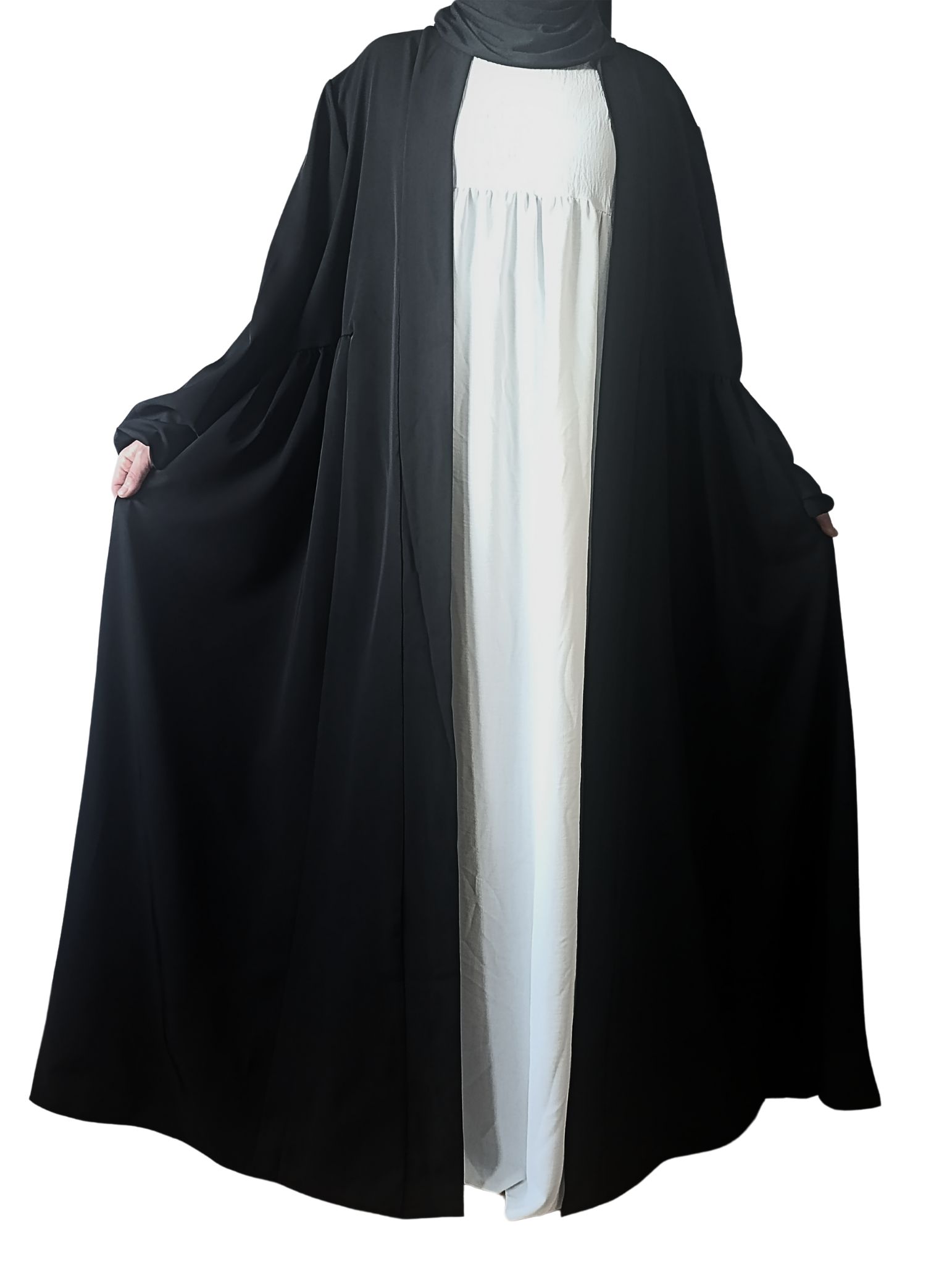 Kimono Noir Manches Ballon