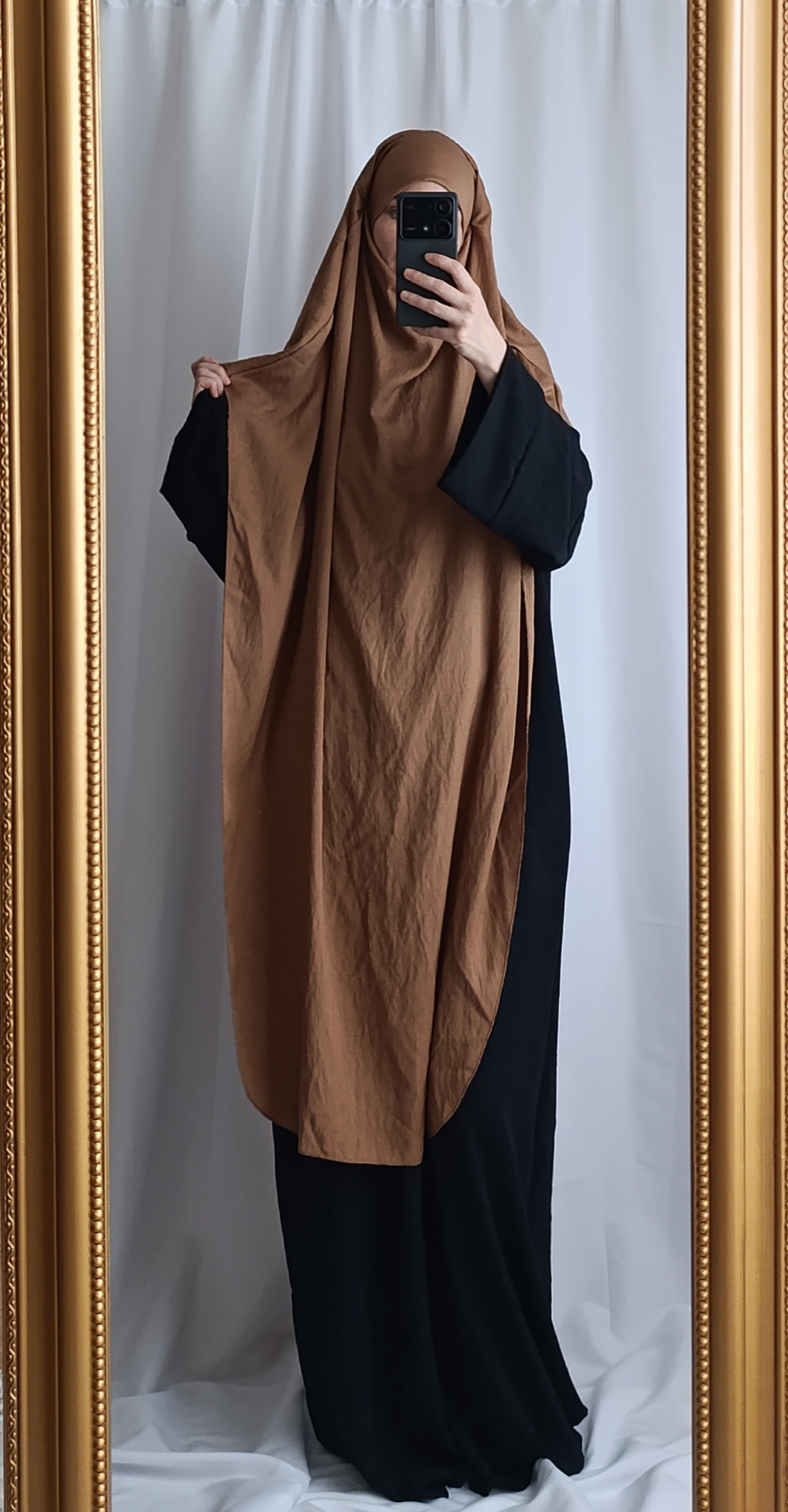 Khimar long Camel
