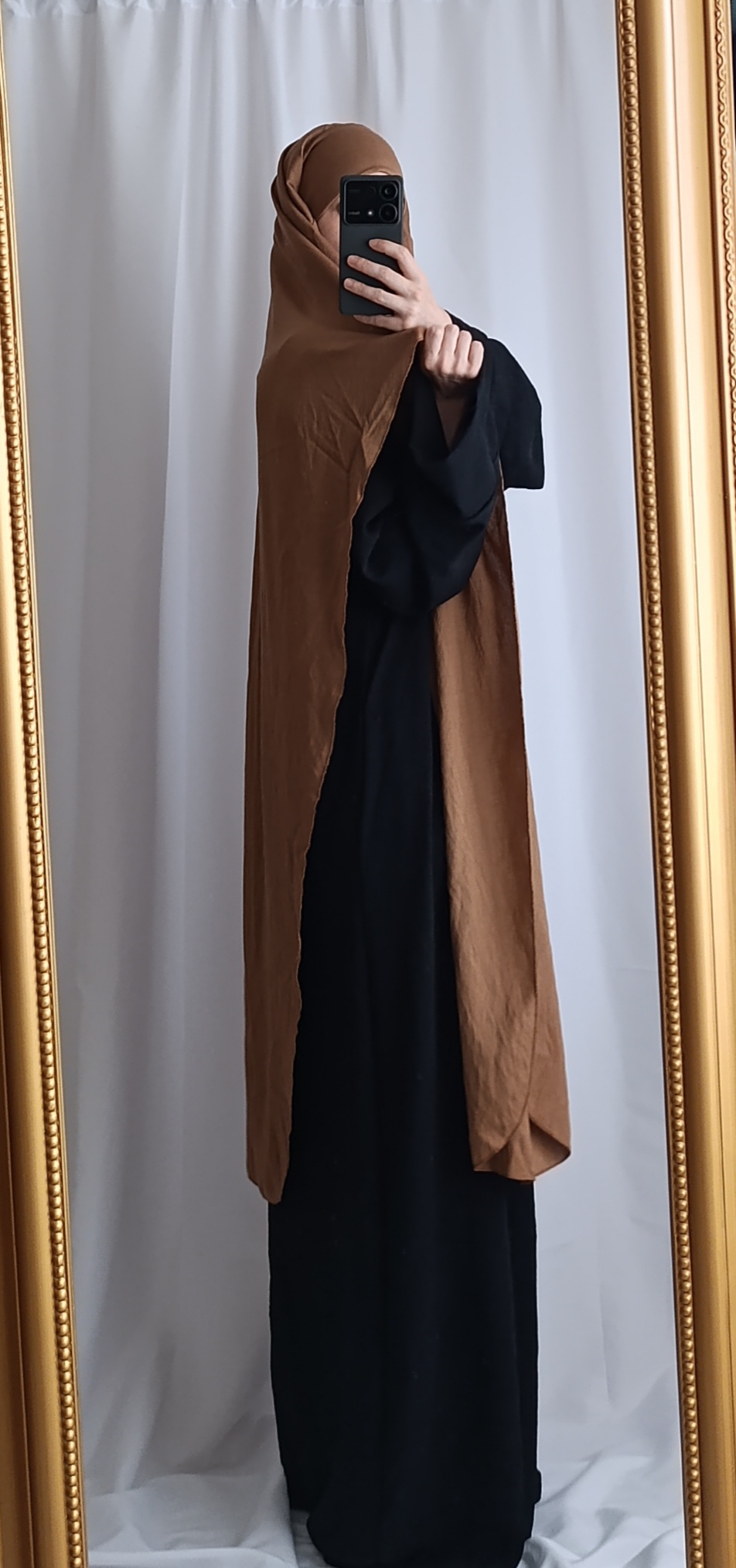 Khimar long Camel 
