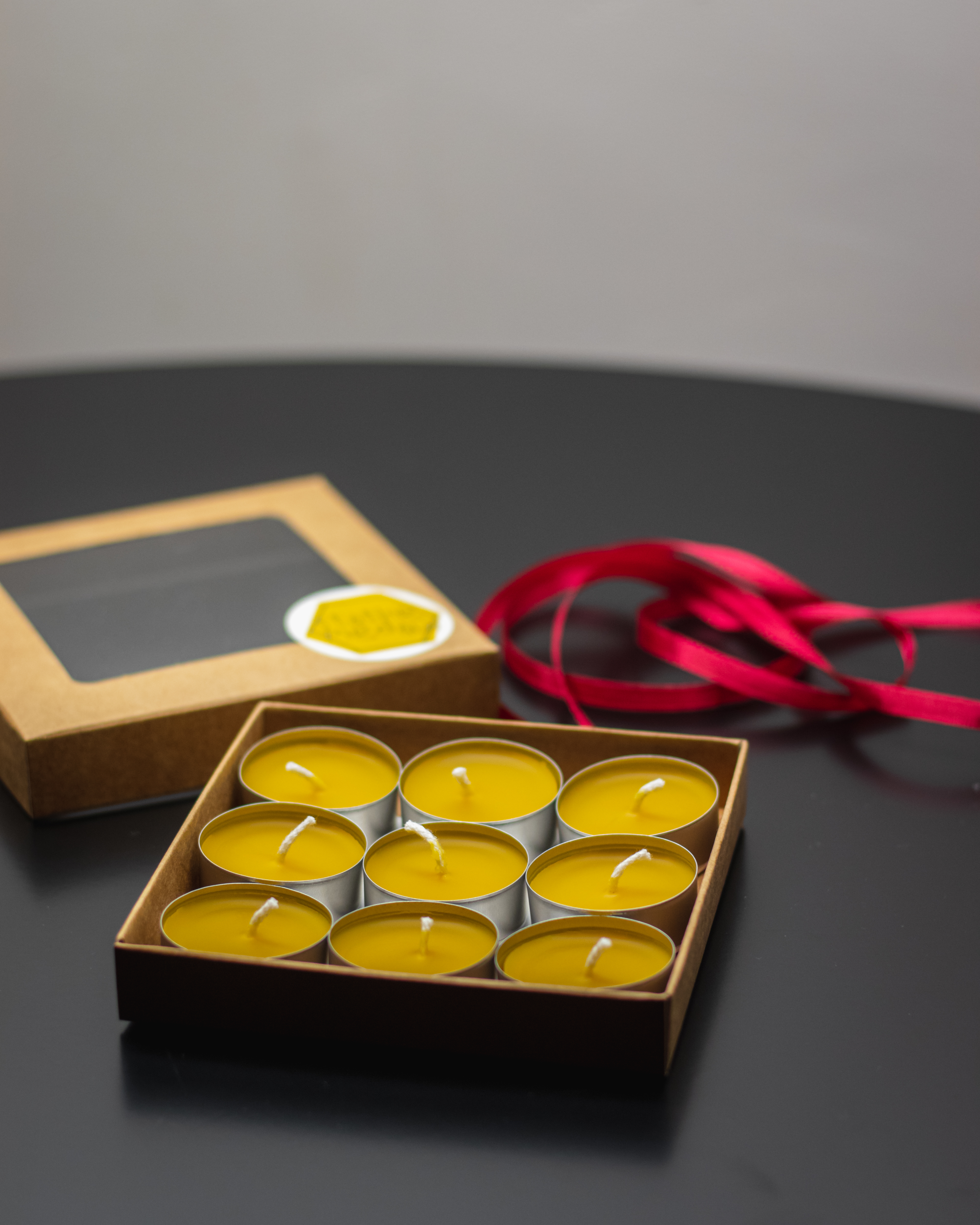 Arbatinės bičių vaško žvakės