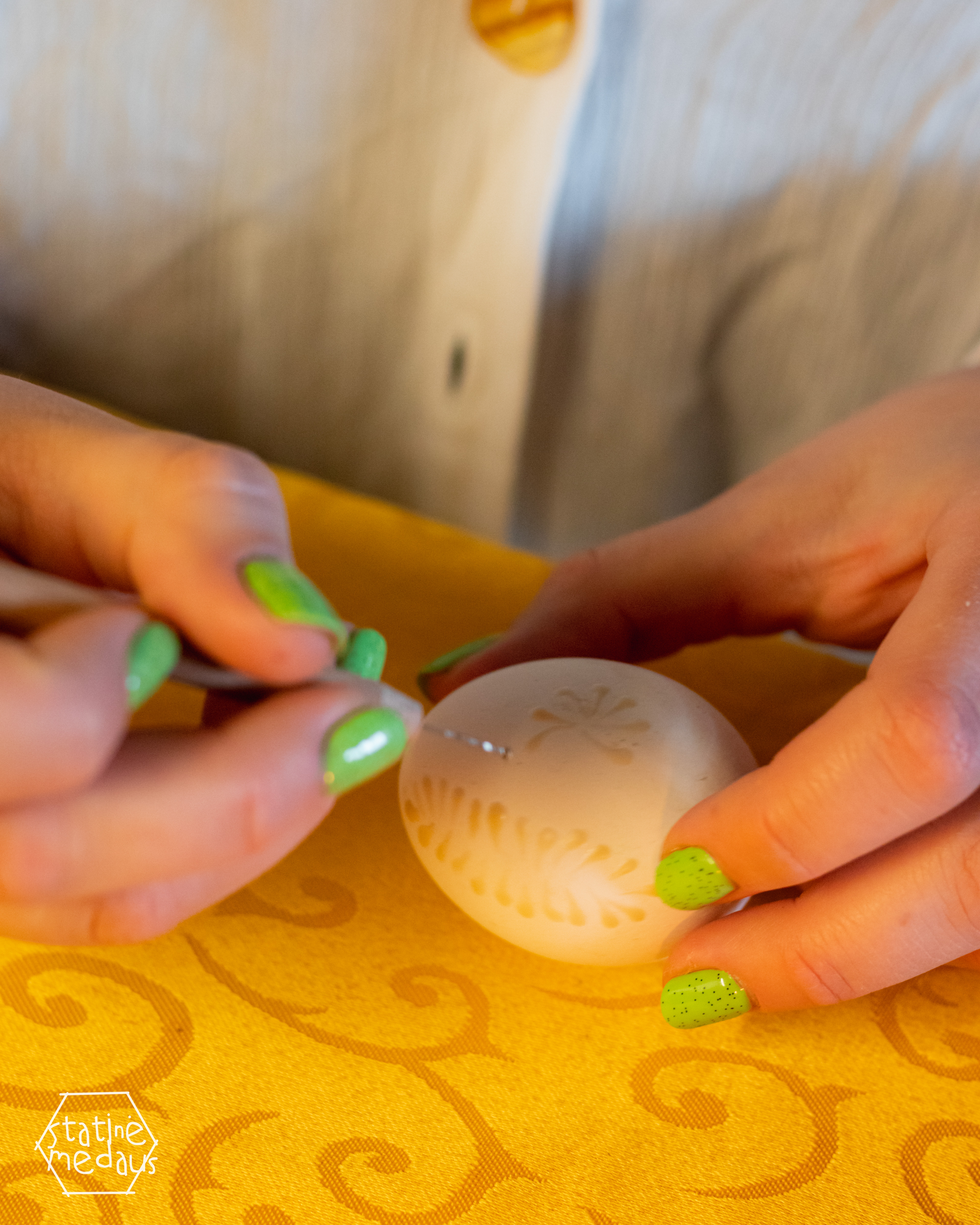 Kiaušinių marginimo rinkinys (deginto medžio)