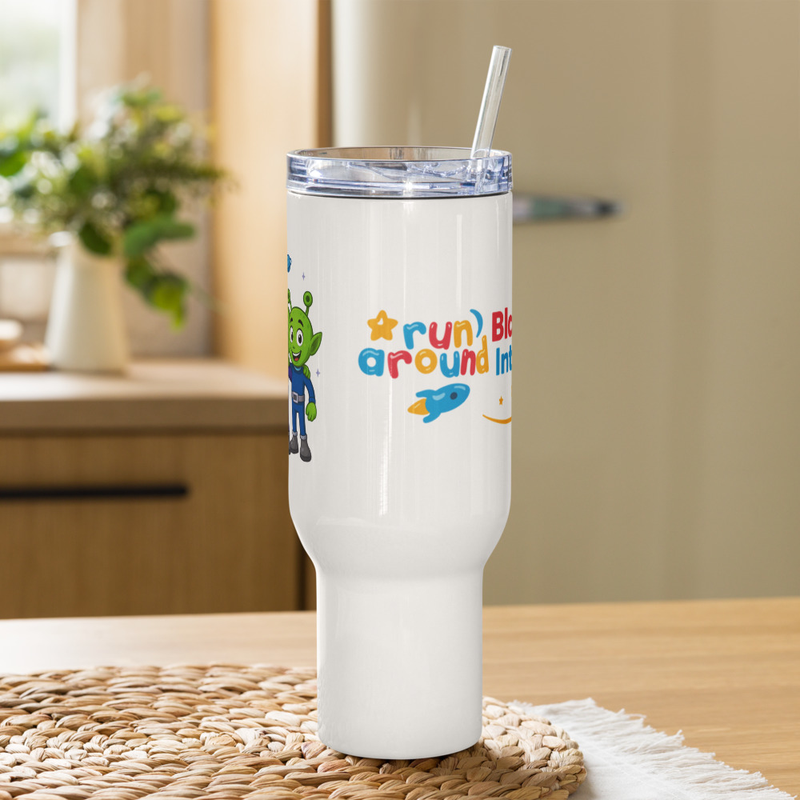 Runaround Travel Mug – Official “Blast Off Into Fun!” Mug