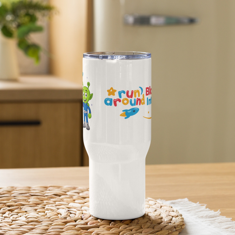 Runaround Travel Mug – Official “Blast Off Into Fun!” Mug