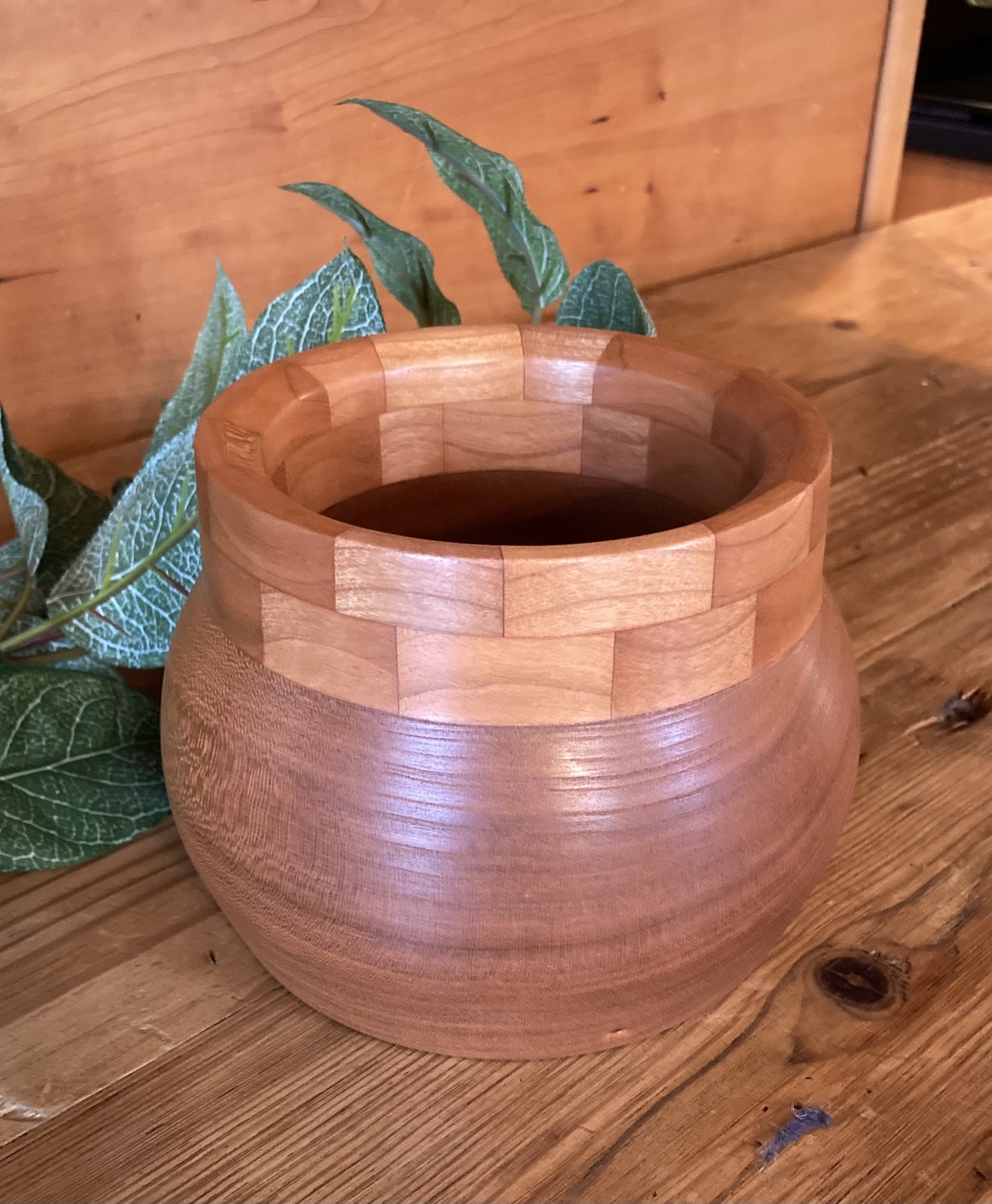 Segmented Cherry Vase