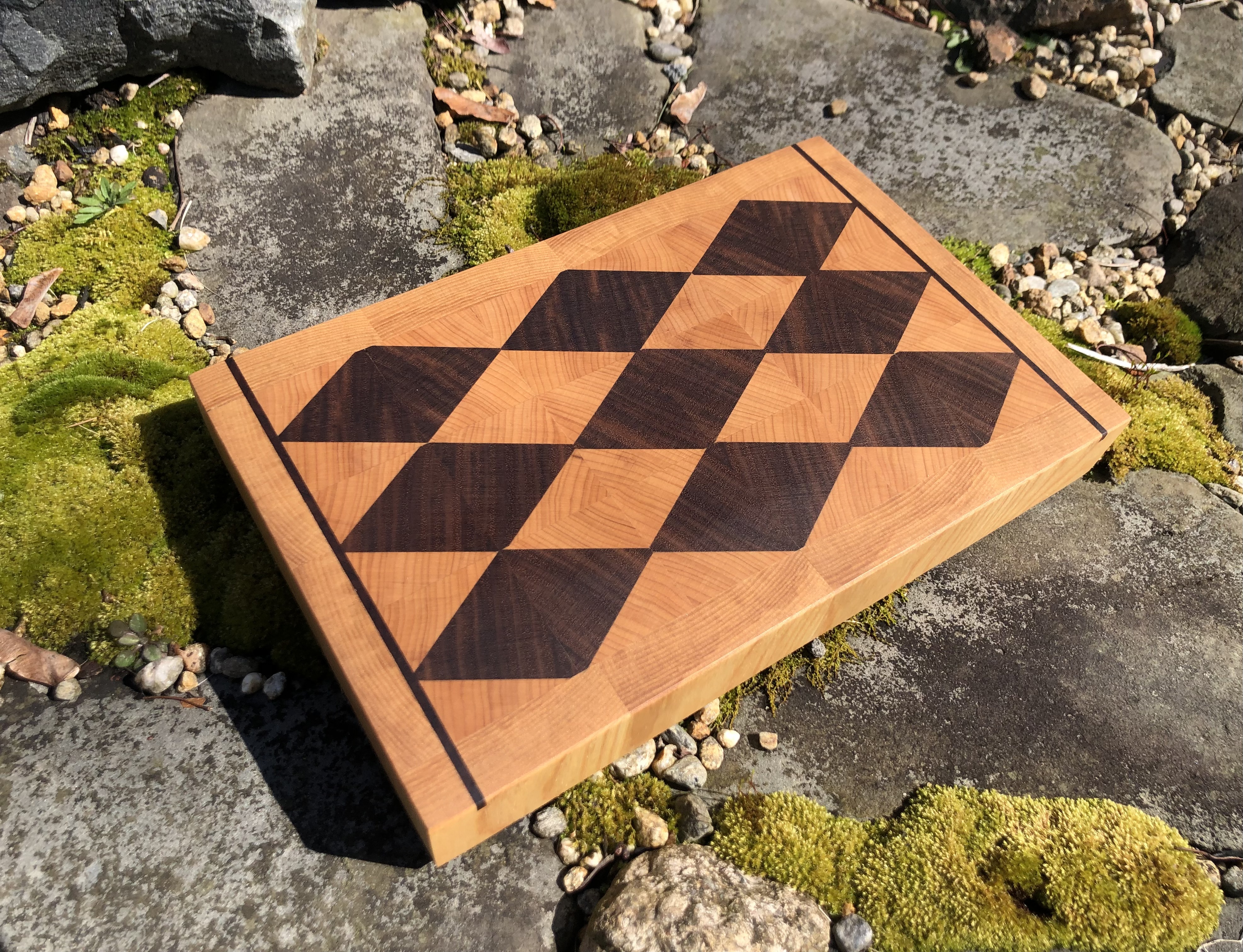 Prep End Grain Cutting Board approx 10 1/2" X 6 3/4" X 1 3/8"