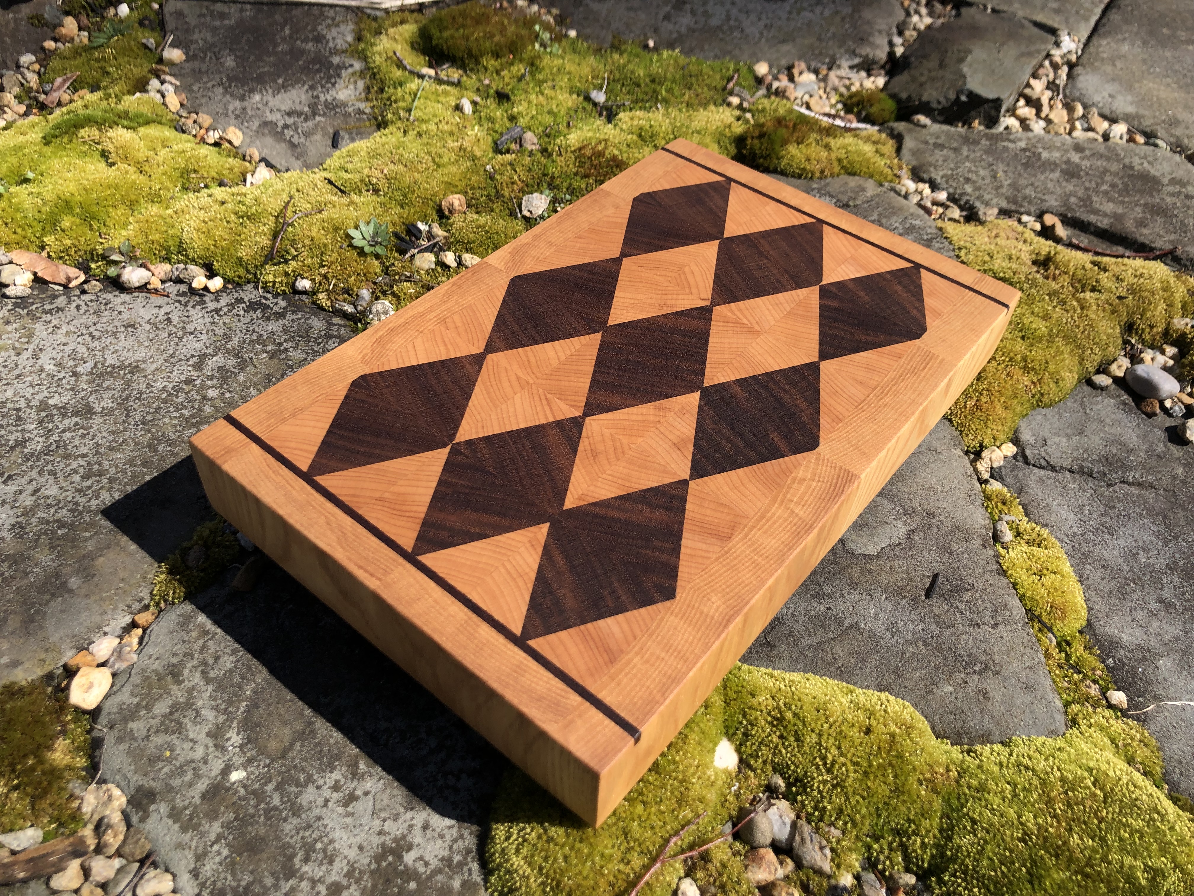 Prep End Grain Cutting Board approx 10 1/2" X 6 3/4" X 1 3/8"