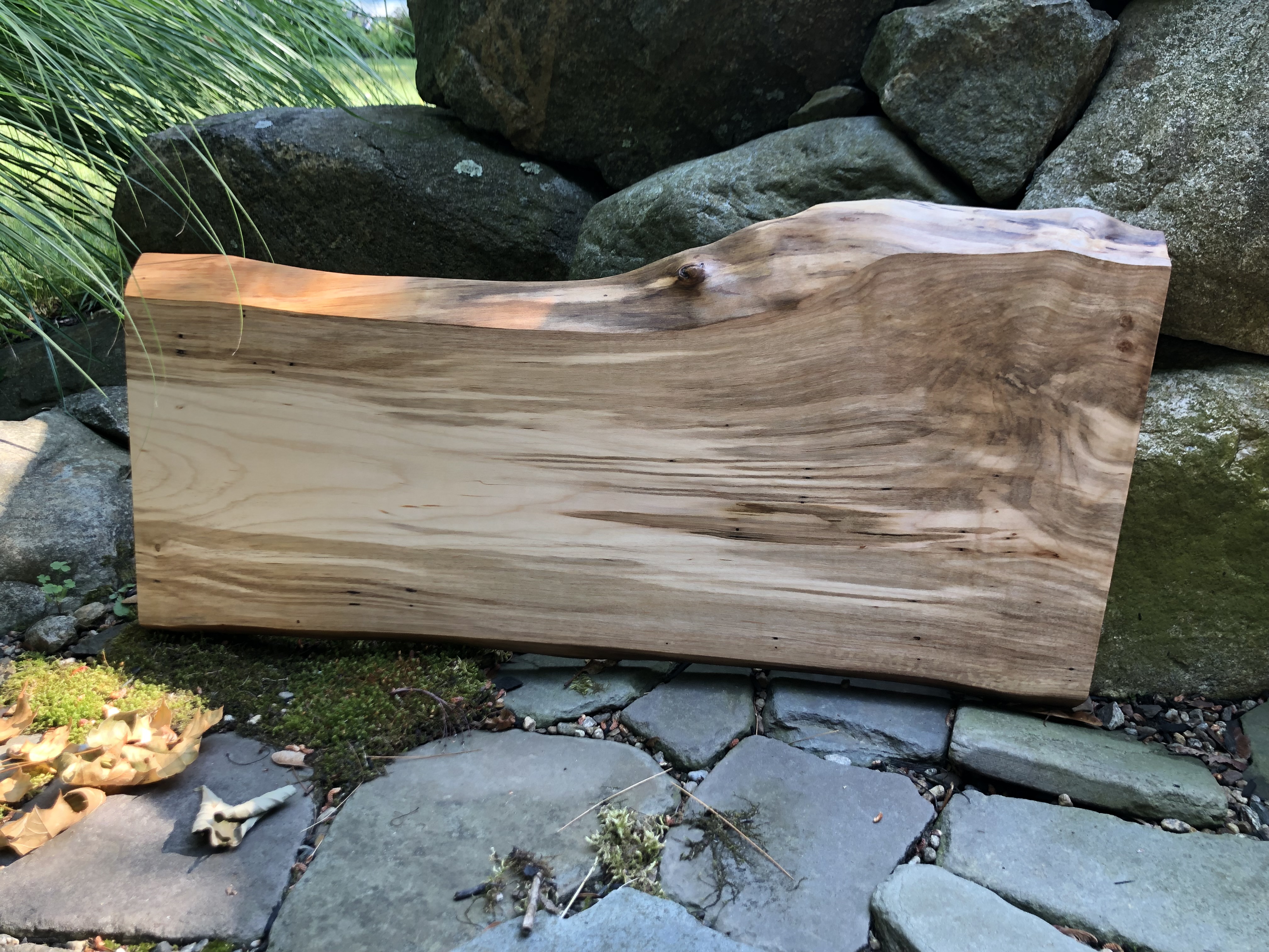 Large Live Edge Ambrosia Maple Charcuterie Board 26" X 11" X 12-1/2" X 1"