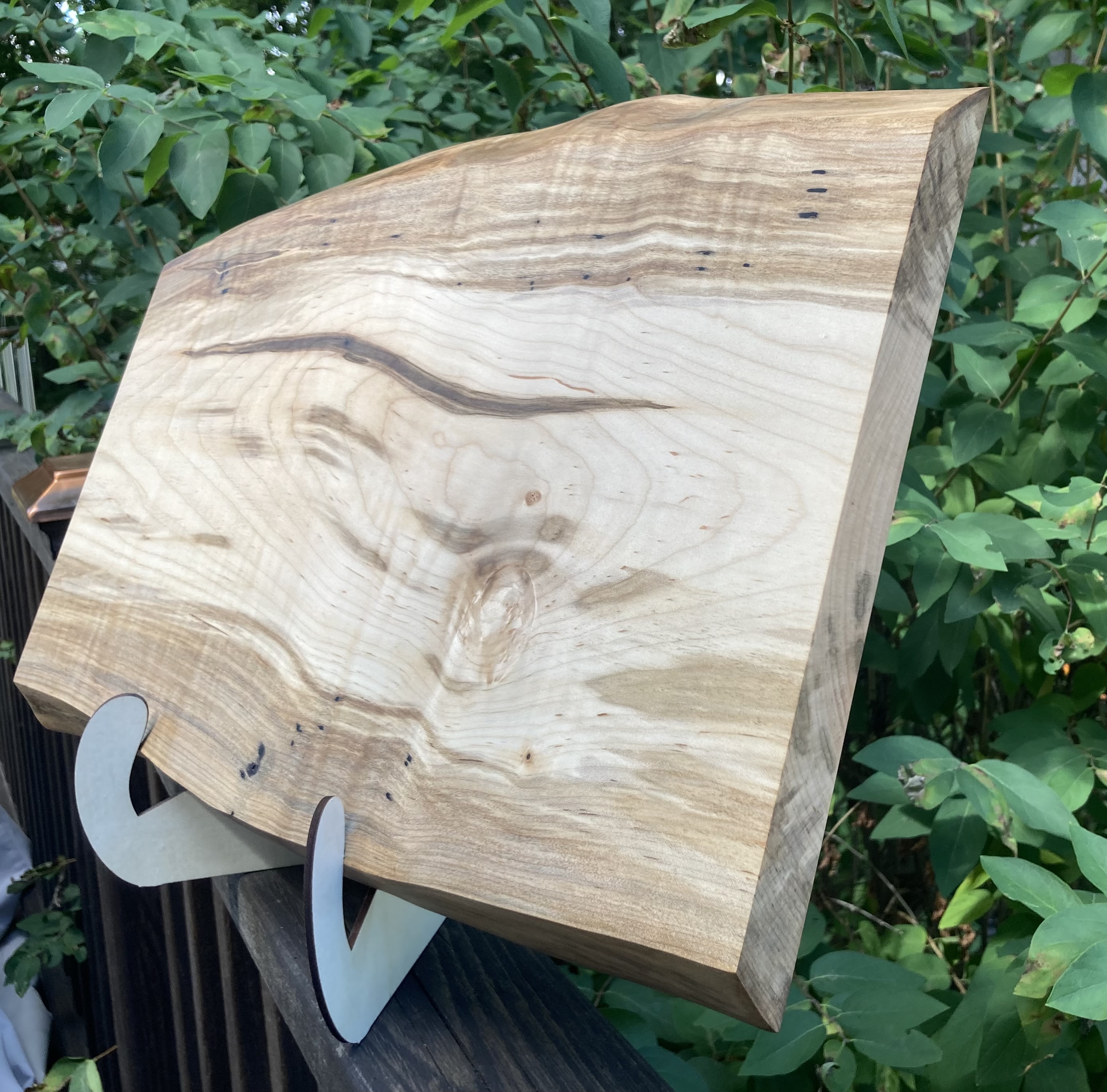Live edge Ambrosia Maple Charcuterie Board 18 1/4" x 12" x 1"
