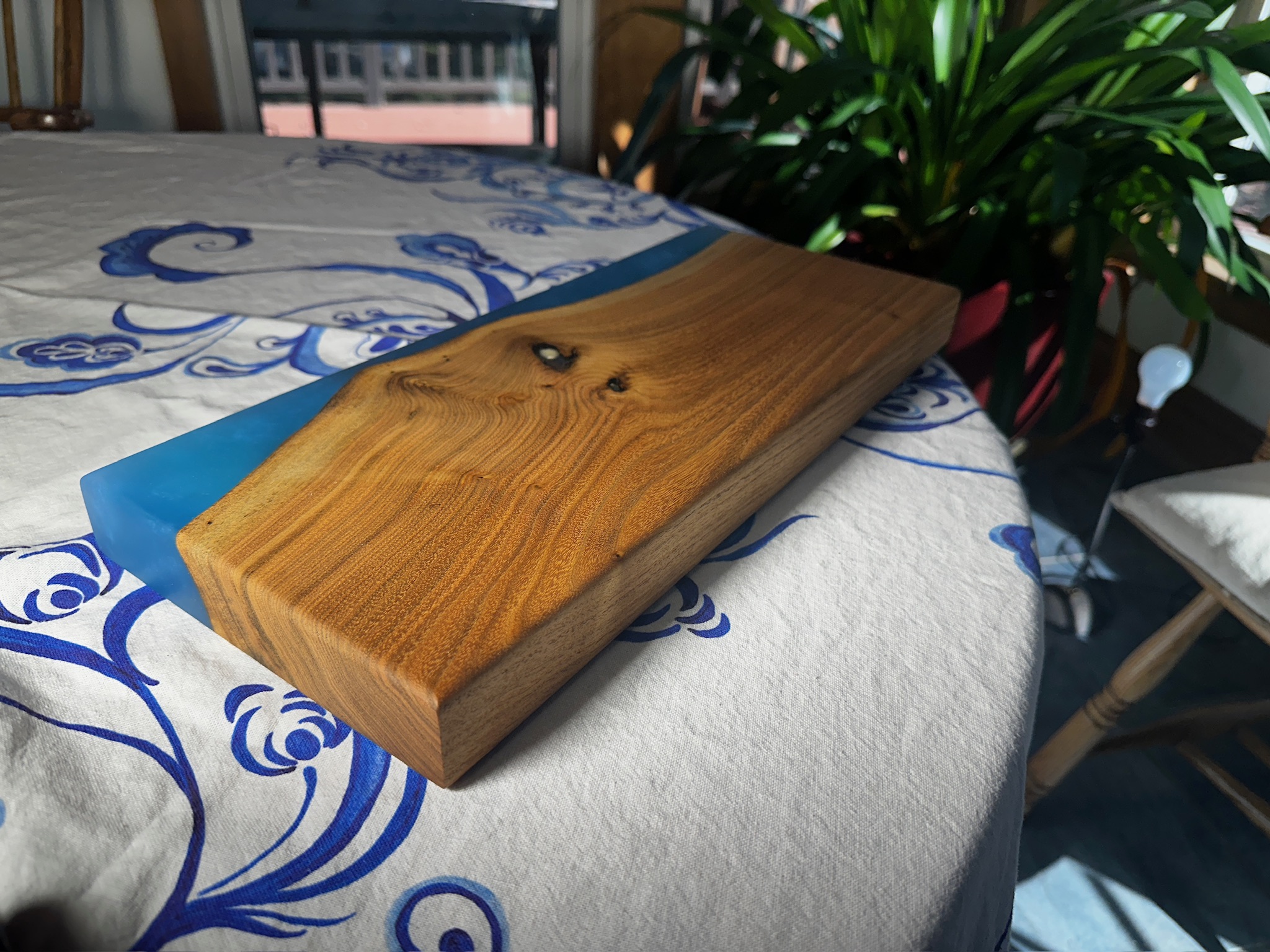 Epoxy and Walnut Serving Board Approx 17-7/8" X 7-3/8" X 1-1/2"