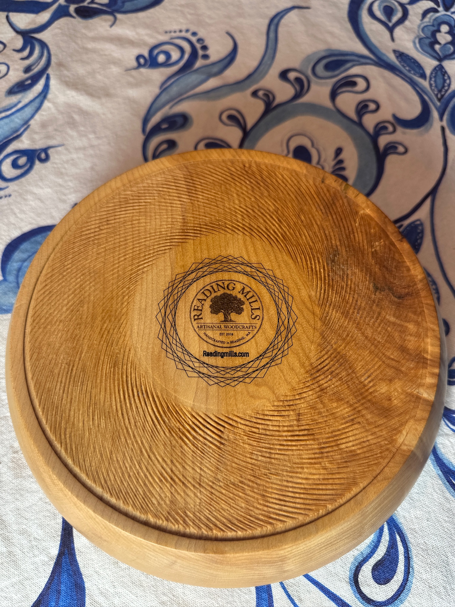 Cherry Textured Bowl Appox 9" Diameter X 2" Tall
