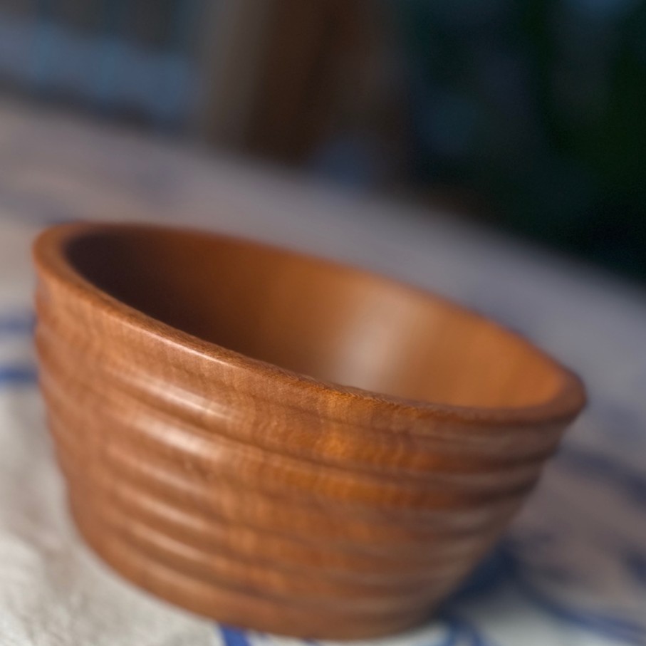 Cherry Nut Bowl Approx 5 1/2" diameter X 2 1/2" tall.