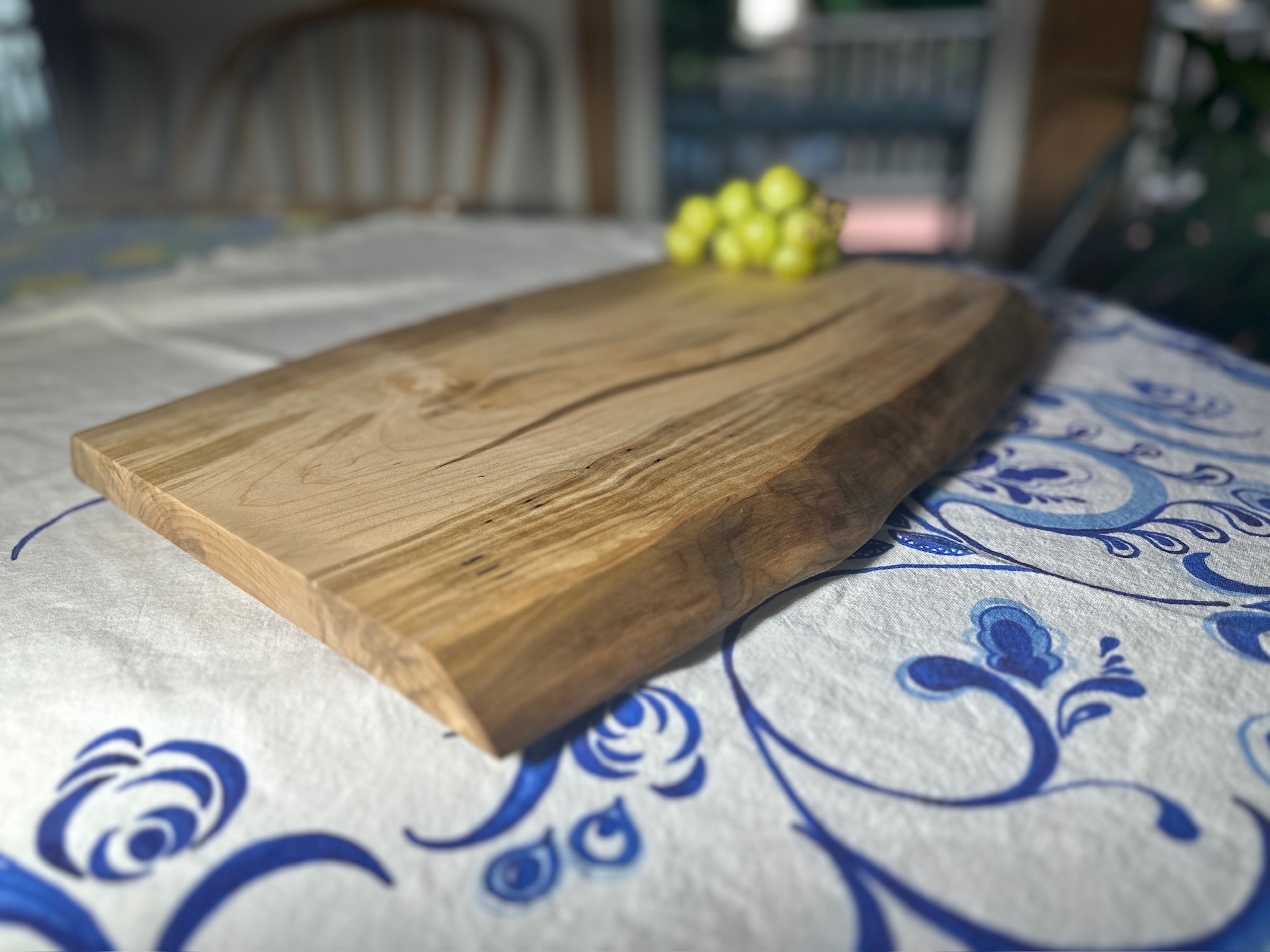 Live edge Ambrosia Maple Charcuterie Board 18 1/4" x 12" x 1"