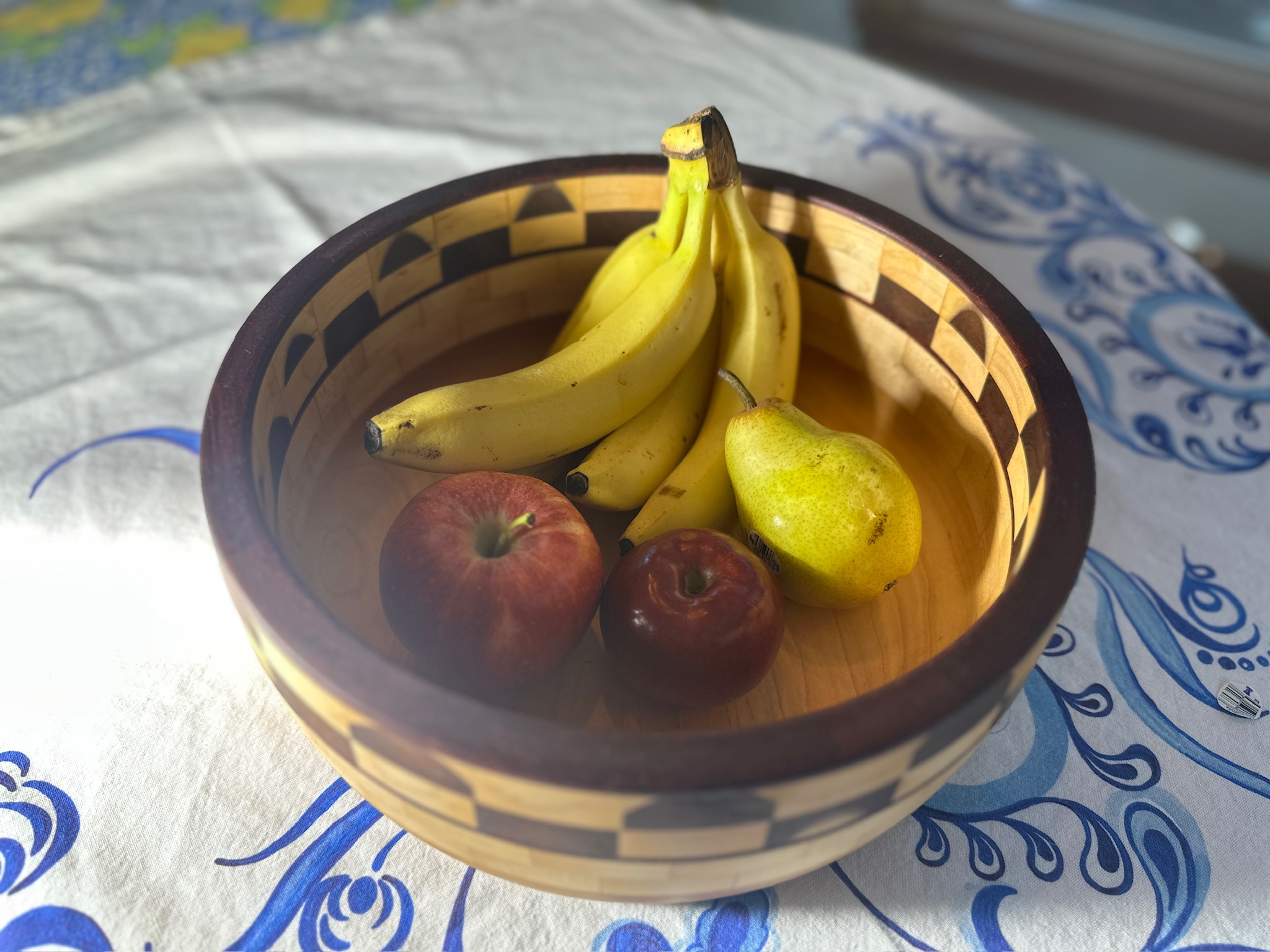 Large Segmented Salad Bowl Approx 12 1/8" diameter X 4 1/2" tall.