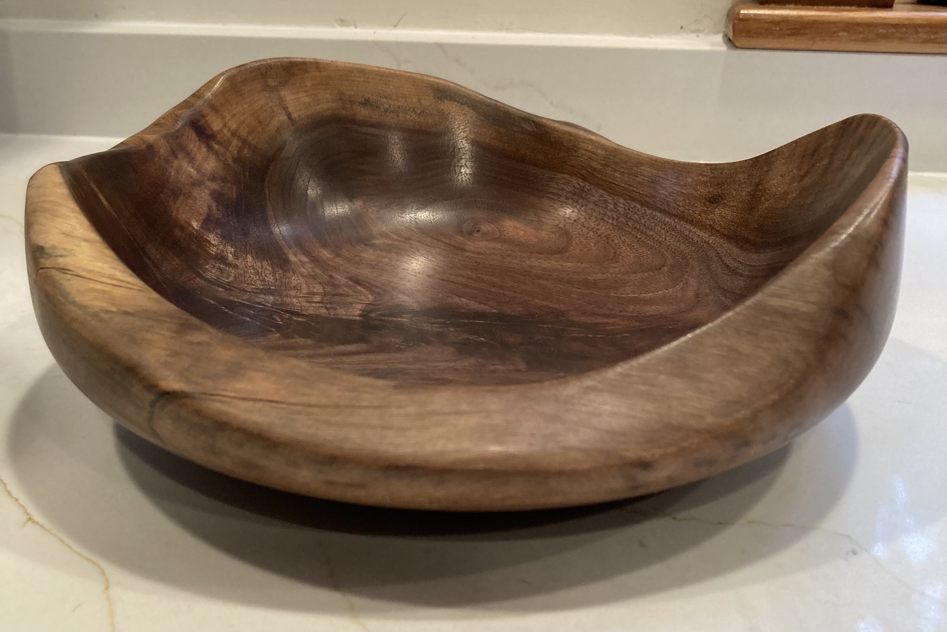 Live Edge Walnut Crotch Bowl Appox 8 1/4" Diameter X 3" Tall