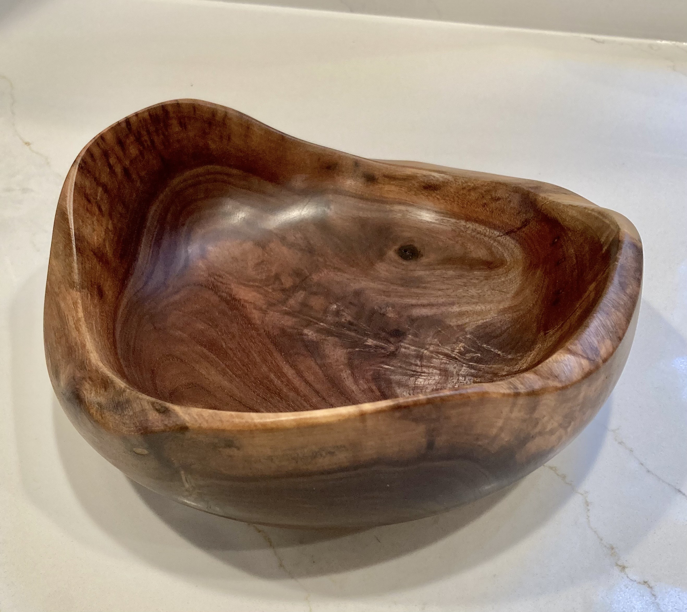 Live Edge Walnut Crotch Bowl Appox 8 1/4" Diameter X 3" Tall