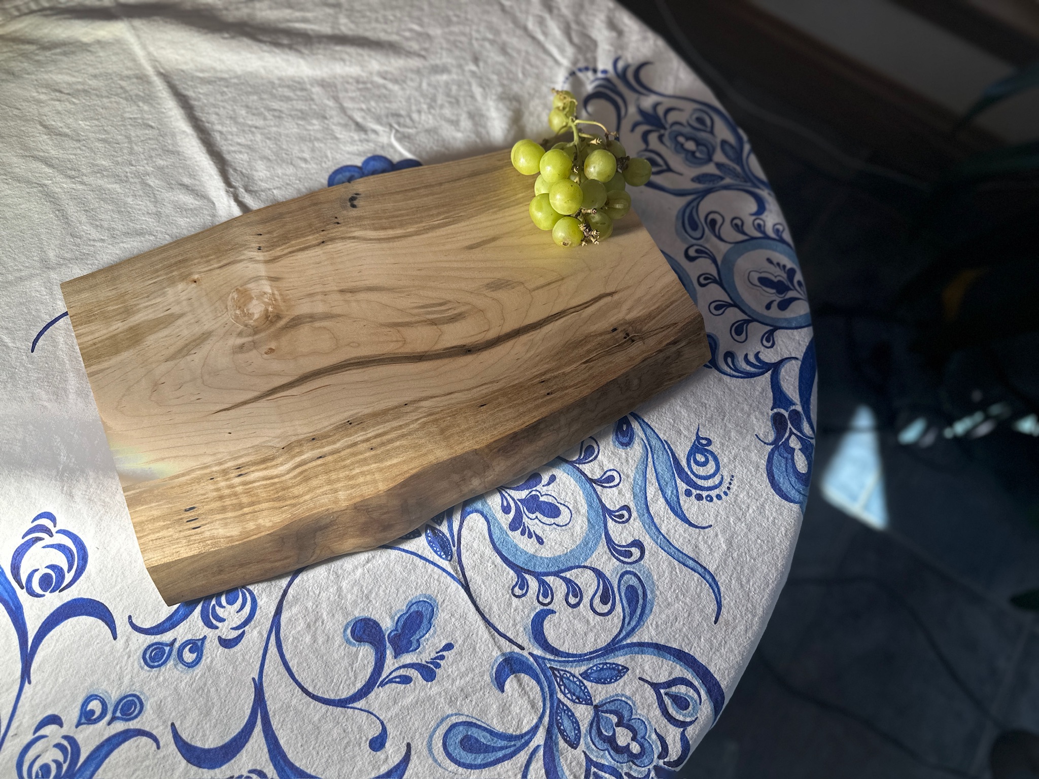 Live edge Ambrosia Maple Charcuterie Board 18 1/4" x 12" x 1"