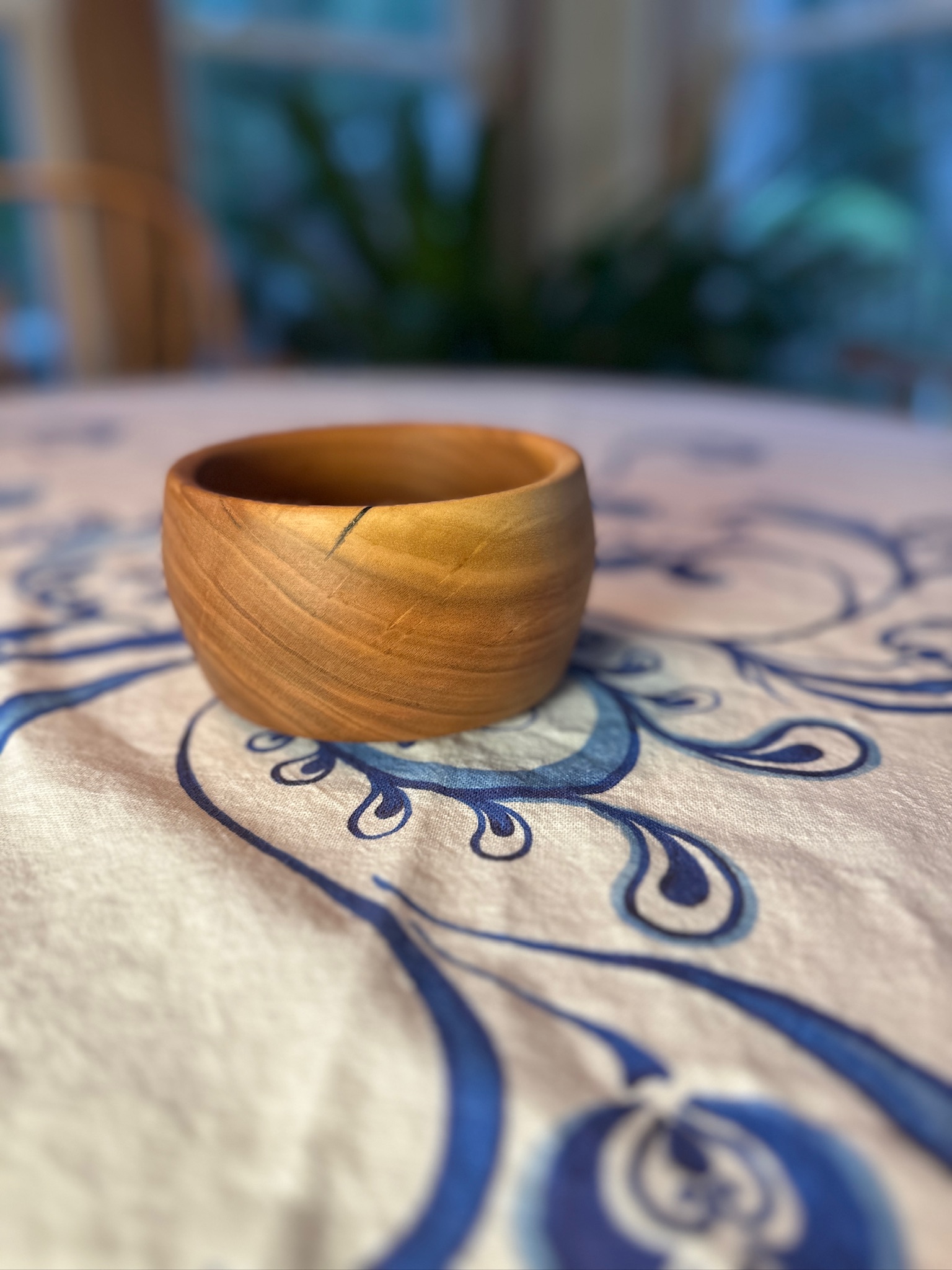 Cherry Bowl Approx 5" diameter and 2 1/2" tall.                            
