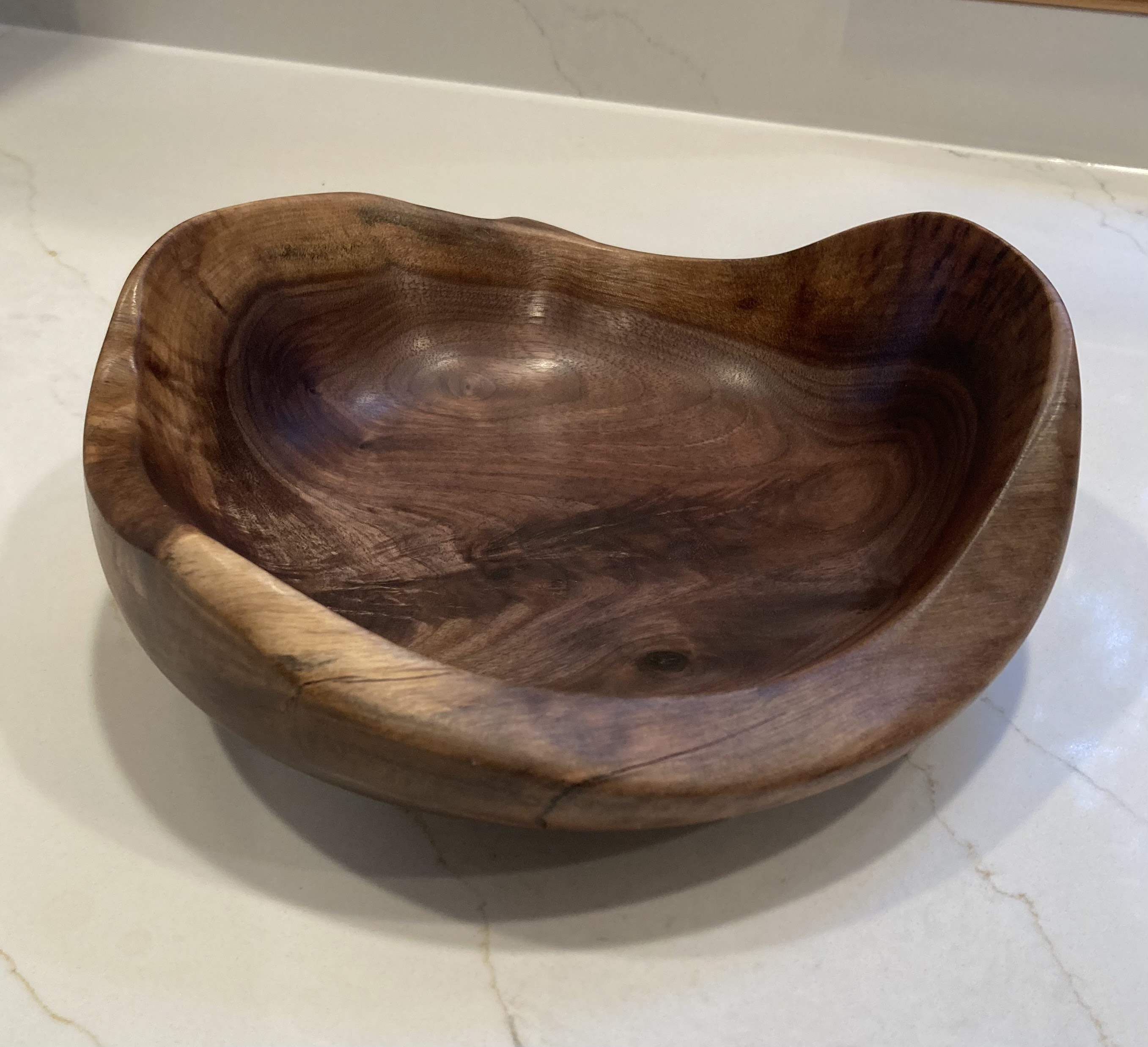 Live Edge Walnut Crotch Bowl Appox 8 1/4" Diameter X 3" Tall