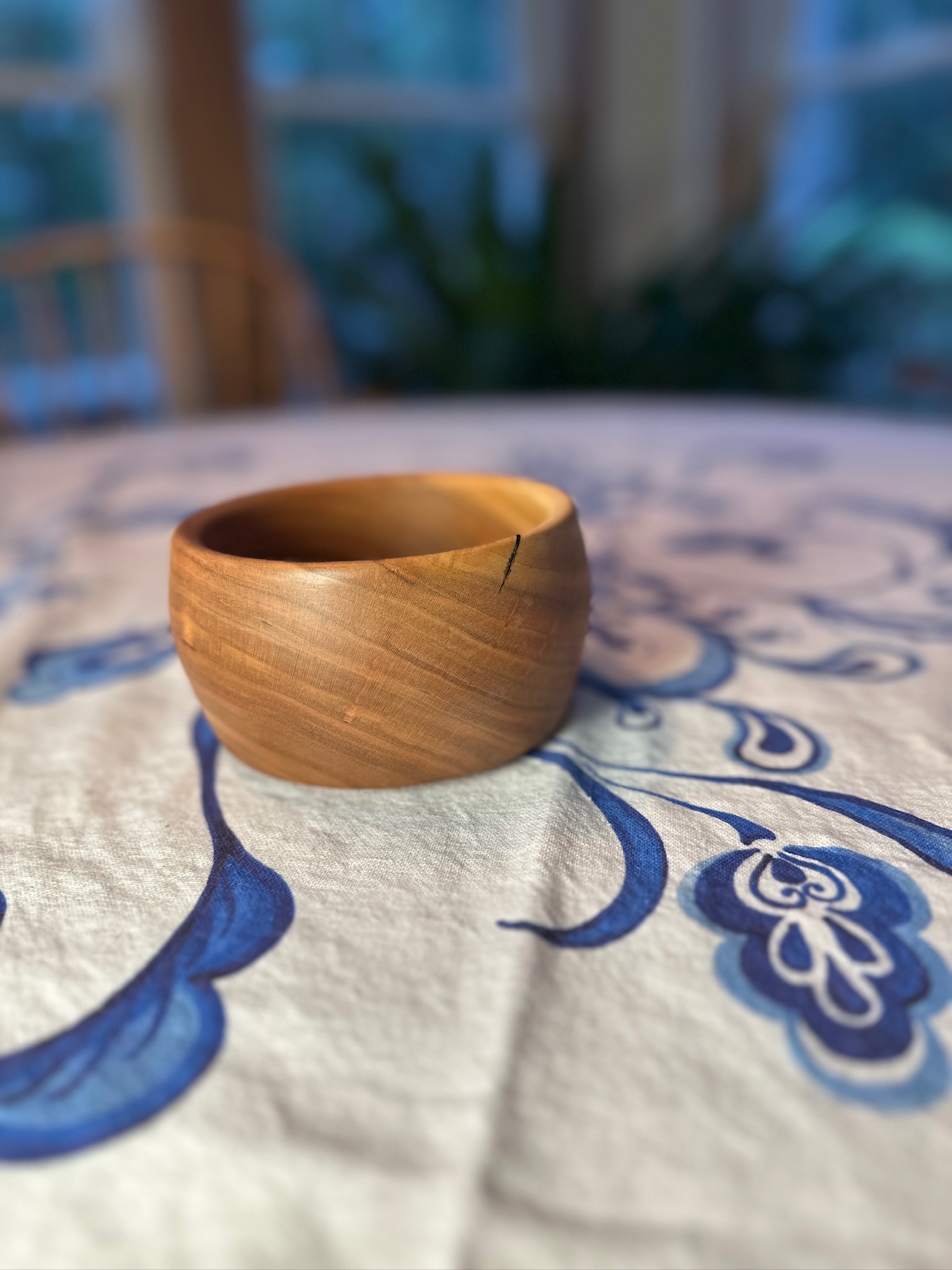 Cherry Bowl Approx 5" diameter and 2 1/2" tall.                            